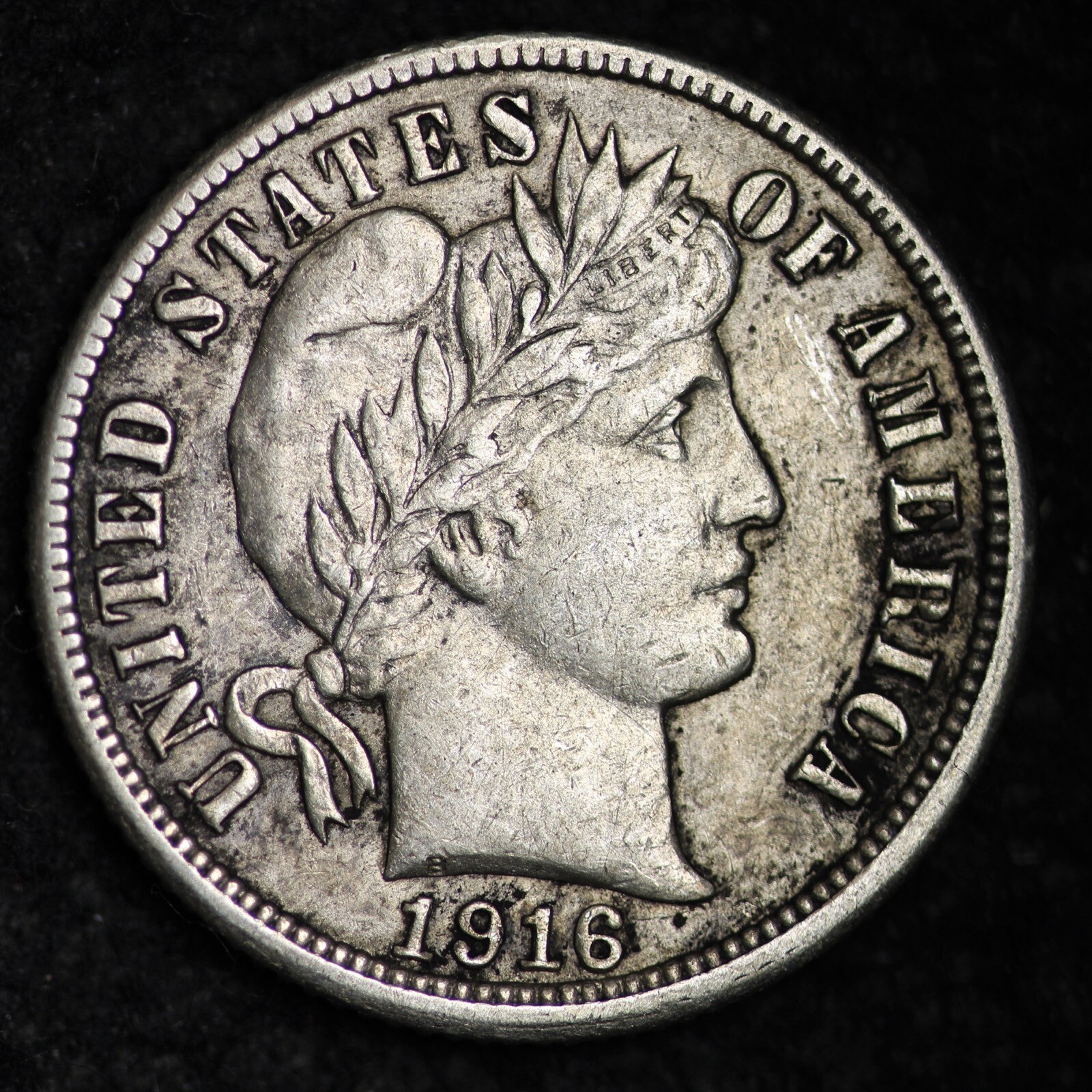 1916 Barber Silver Dime CHOICE AU FREE SHIPPING W36 SCF