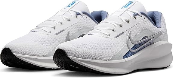 NIKE FD6454 102 NIKE DOWNSHIFFTER 13 WHITE/METALLIC SILVER SHOE SNEAKERS NIB MEN