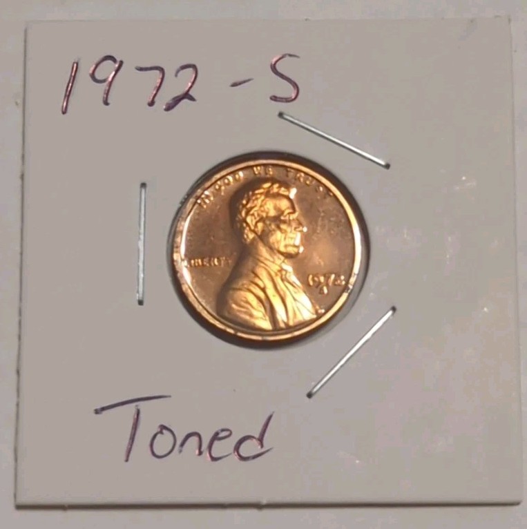 1972 S Proof Penny 1¢ Nice Toning