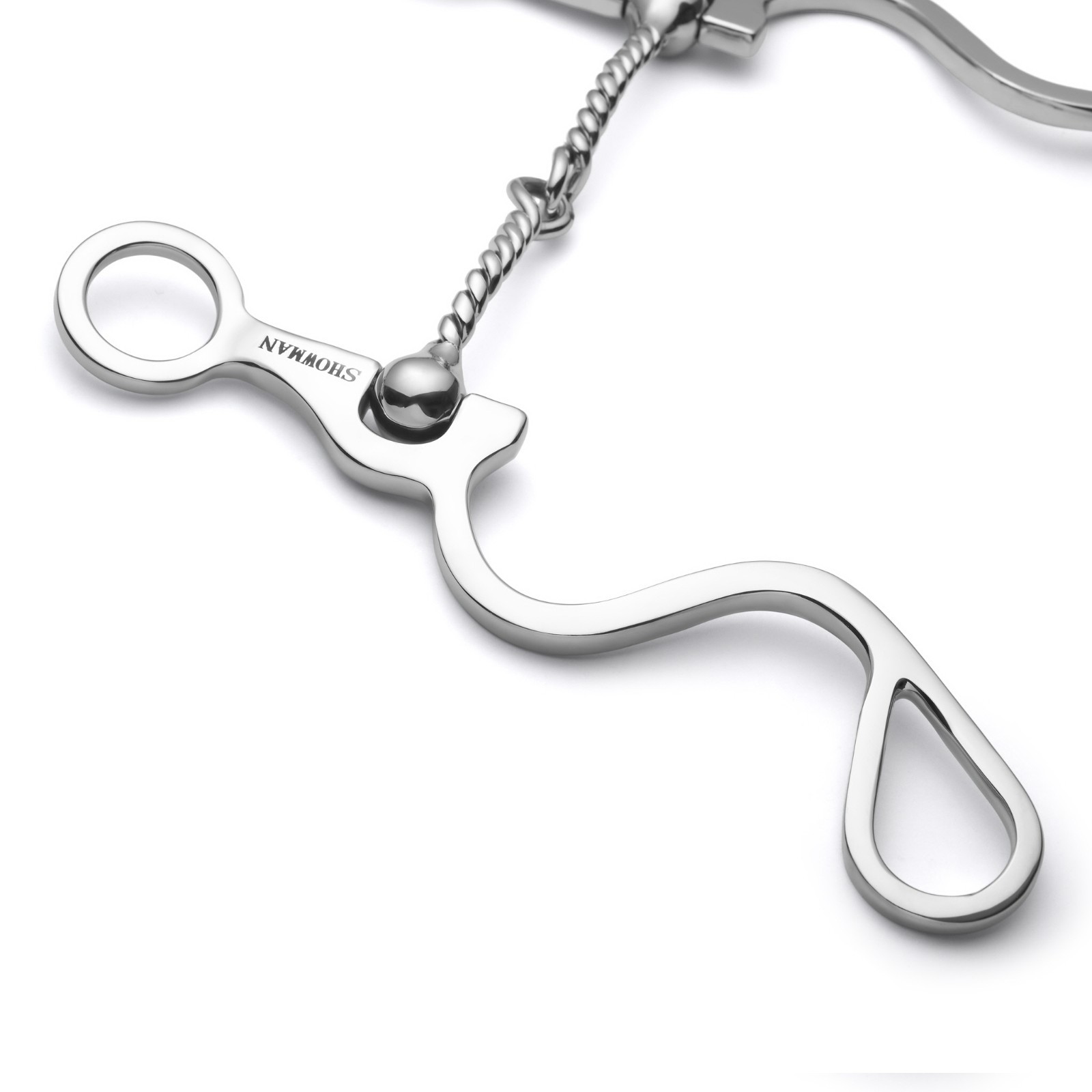 LONG S SHANK BIT Showman Twisted Wire Snaffle