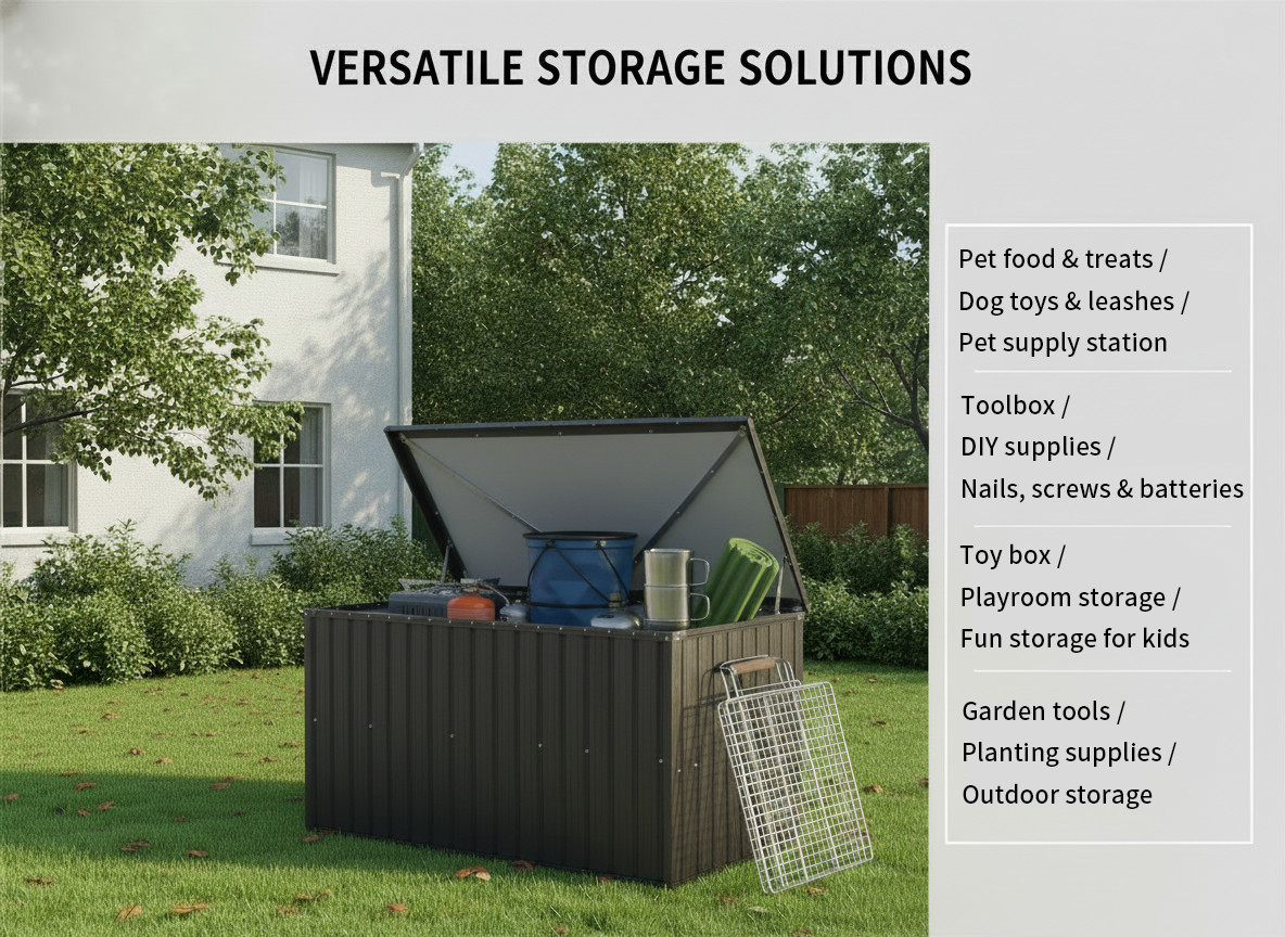 Outdoor Medium Metal Storage Box Store for Declutter your Garden, Patio