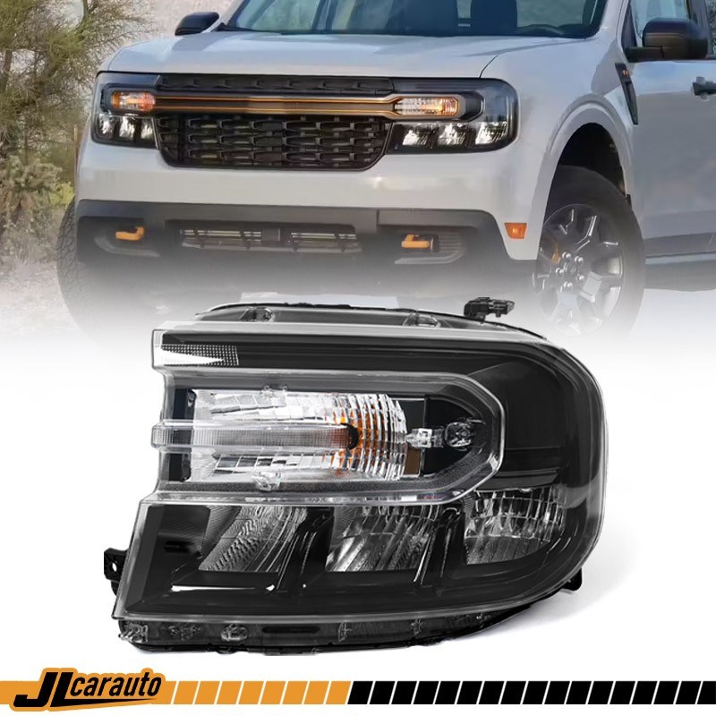 For Ford Maverick 2022-2024 LED w/o LED DRL Black Headlight Assembly Driver Left