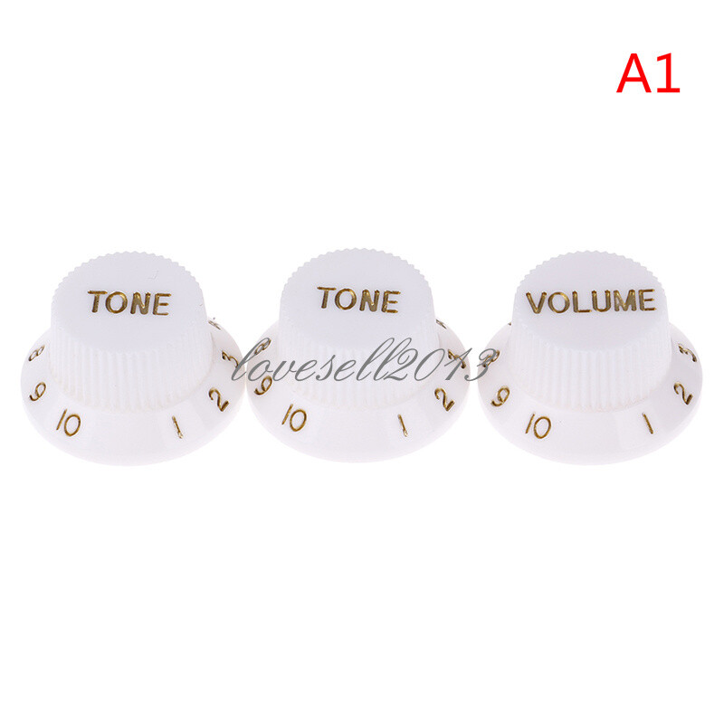 3Pcs/set Plastic Guitars Strat Knob 1-Volume 2-Tone Control Knobs For Guitar