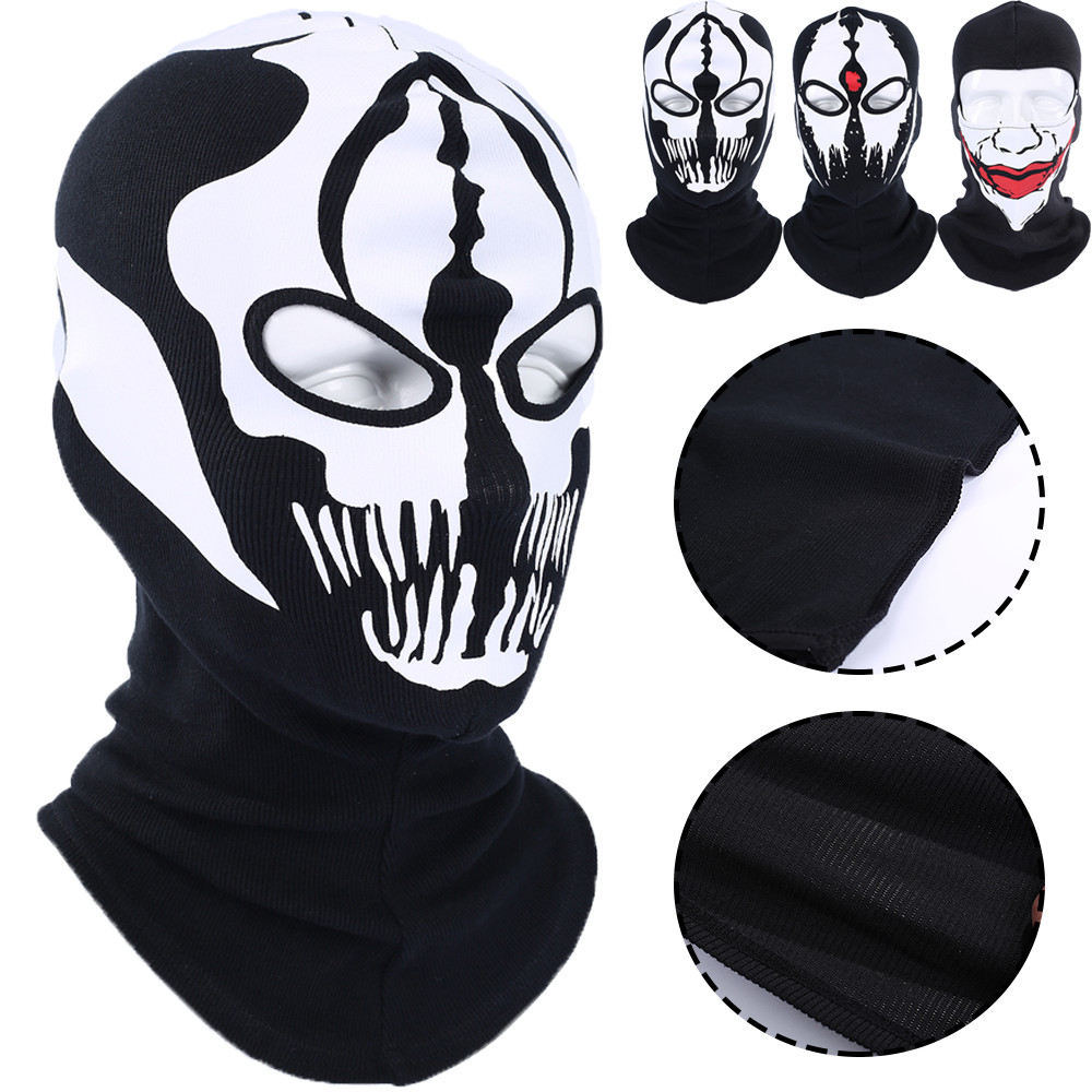 Motorcycle Game Balaclava Hood Ghost Skull Full Face Cover CS Halloween Mask US