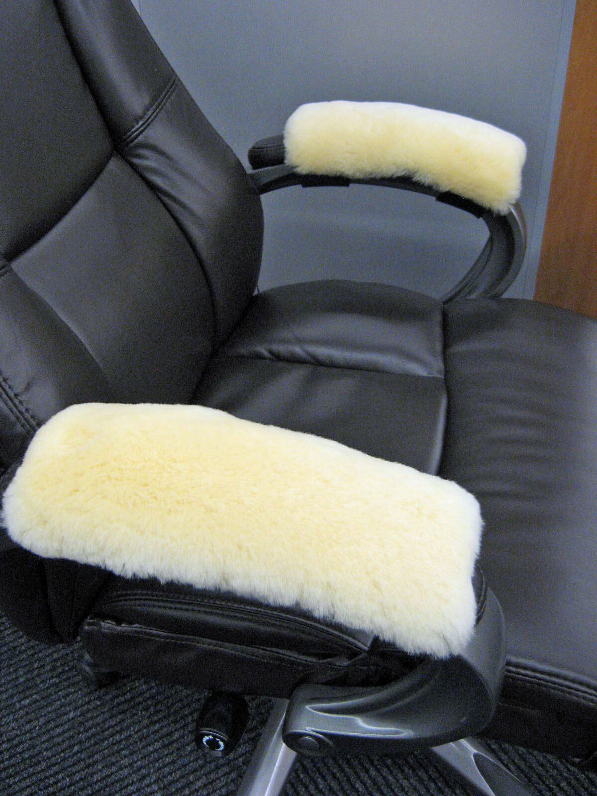 PAIR Australian Merino Sheepskin 10" Long ARMREST Pads for Office & Wheelchairs
