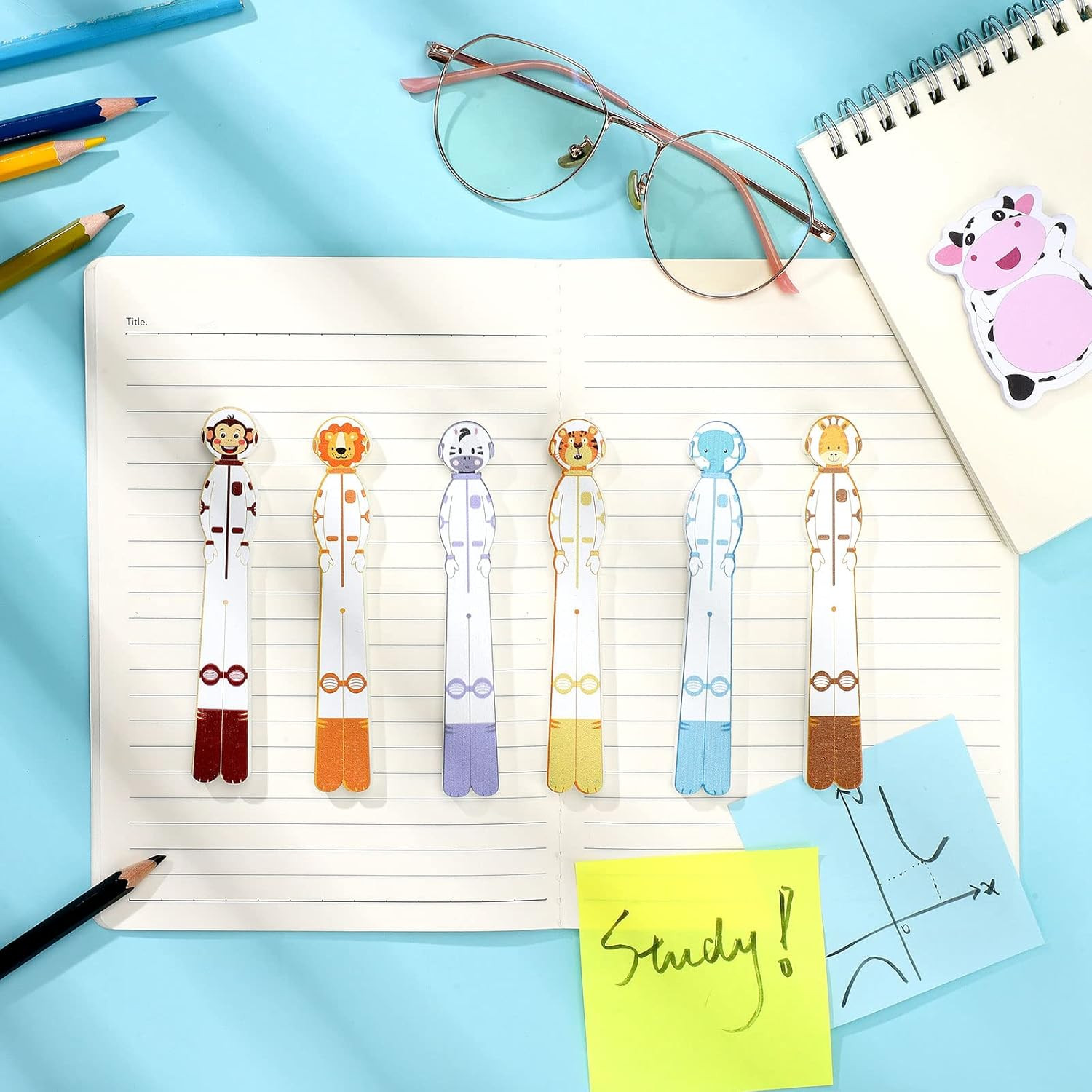 32 Pcs Spaceman Writing Tools Spacers for Writing Colored Spaceman Handwriting S
