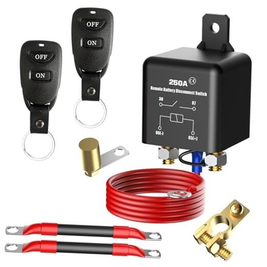 Top Post Remote Battery Disconnect Switch 12V, 250A Top remote switch 250a