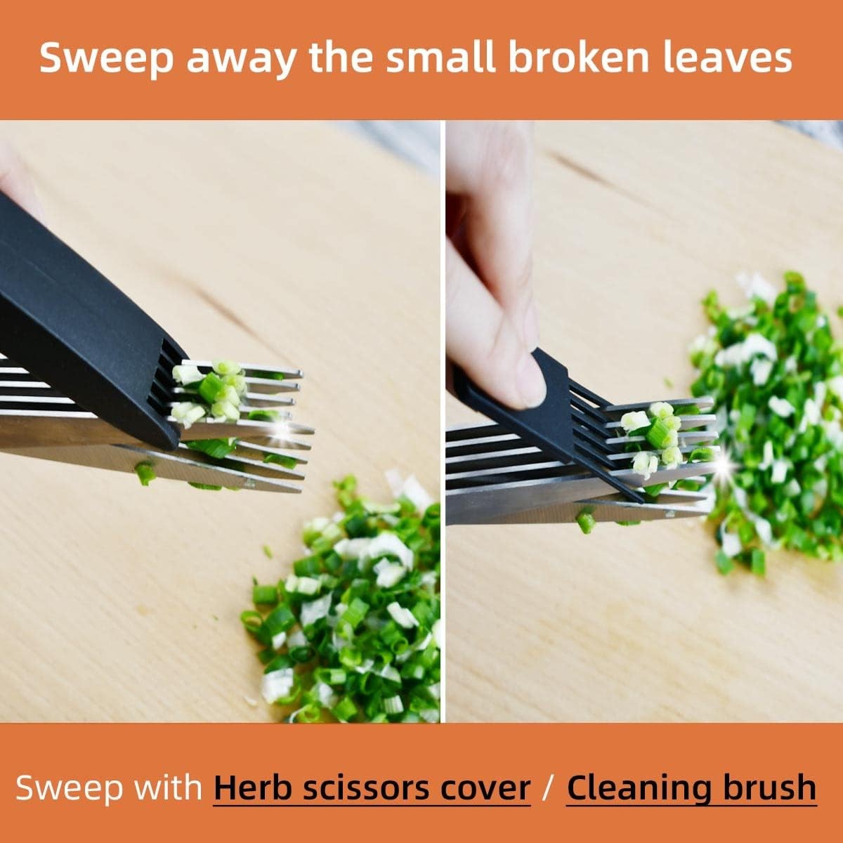 5 Blade Herb Scissors Kitchen Herb Shears Cutter Multipurpose Cutting Shear with