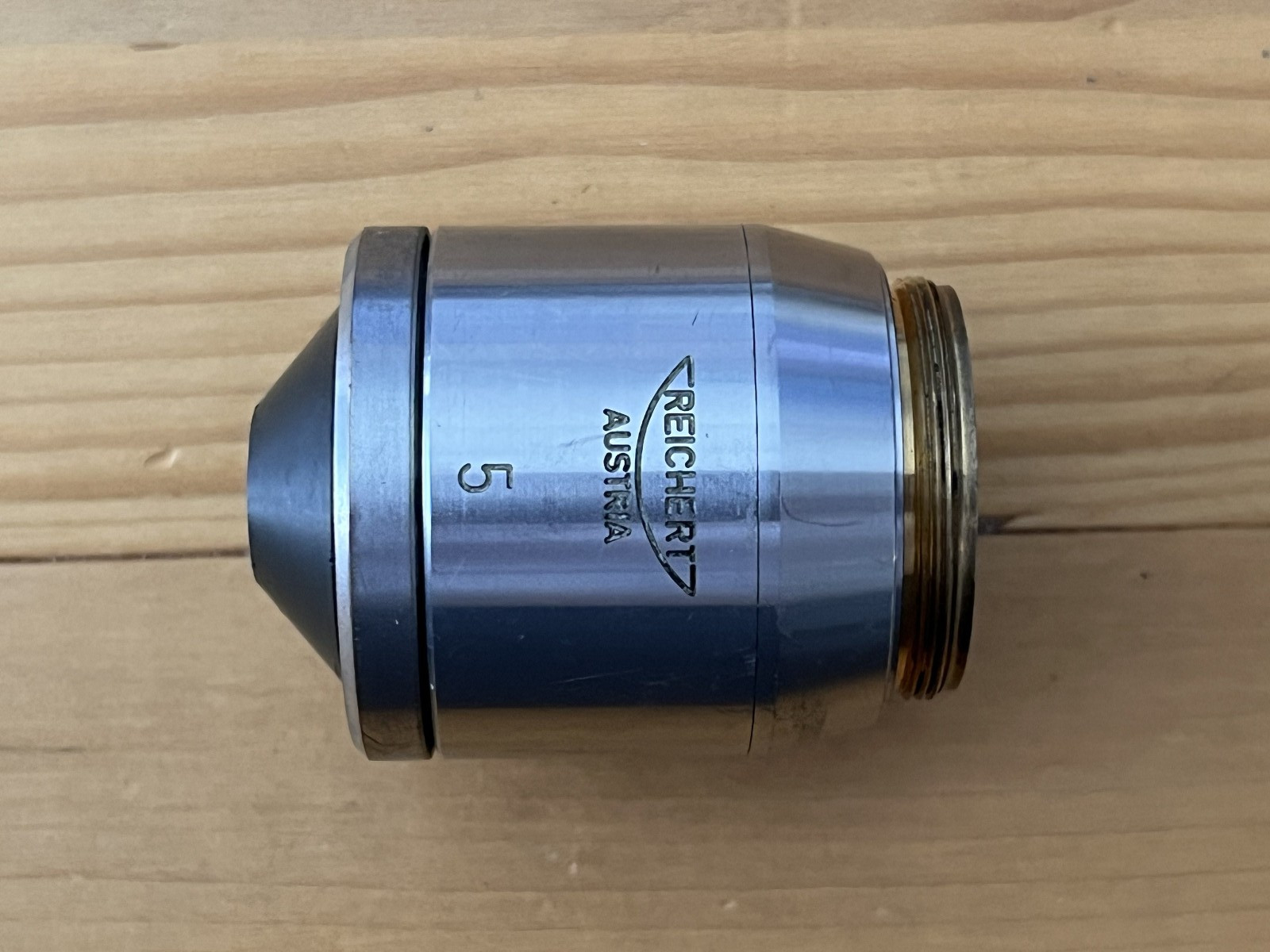 Reichert Austria 5 Plan 5x / 0.10 Epi Microscope Objective Lens