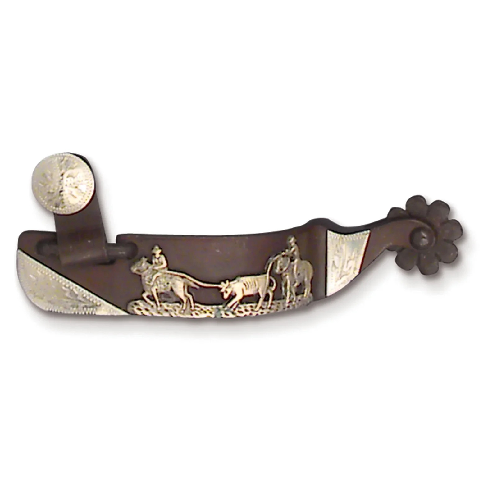 Toklat Wes Antique Men's Western Roping Spurs - 1” Band, 1 1/2” Shank