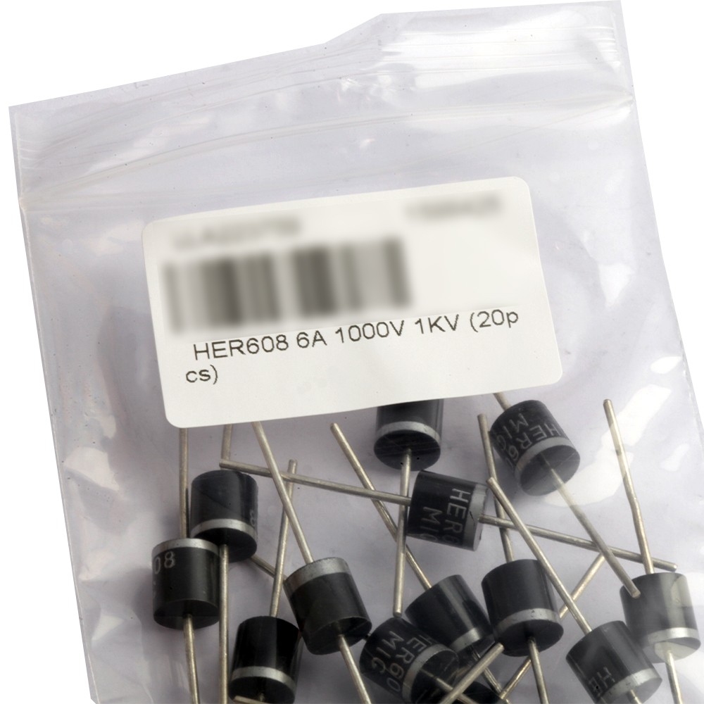 20PCS HER608 6A 1000V 1KV High Efficiency Rectifier Diode