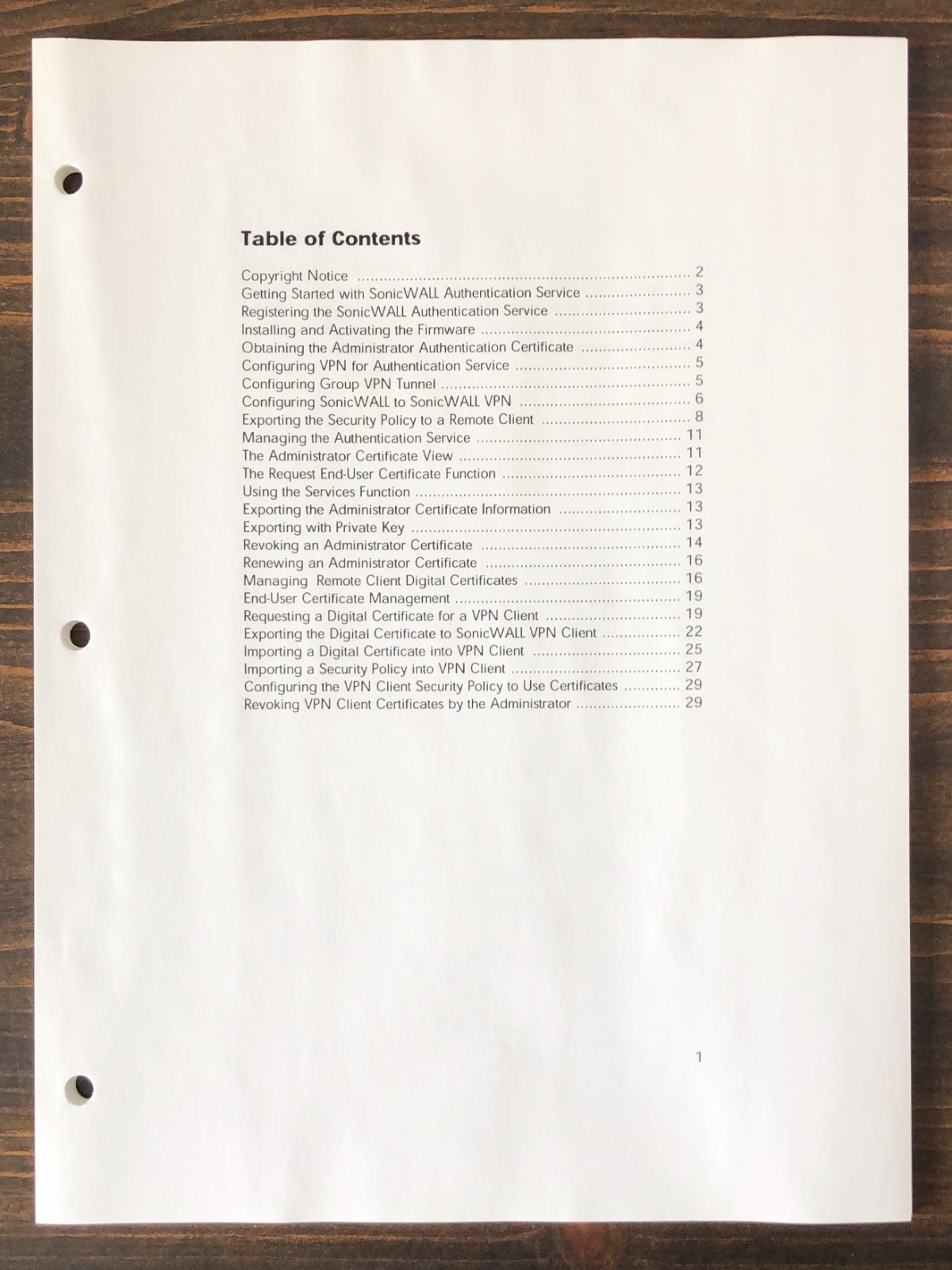 SonicWALL - Authentication Service Manual (2001)