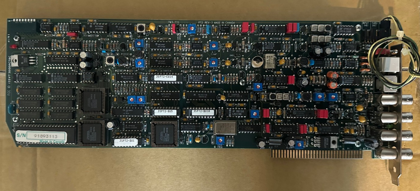 Digital Processing Systems TV Video Card Amiga A2000 PT2 Rev-3 i25VT2000PCTBC