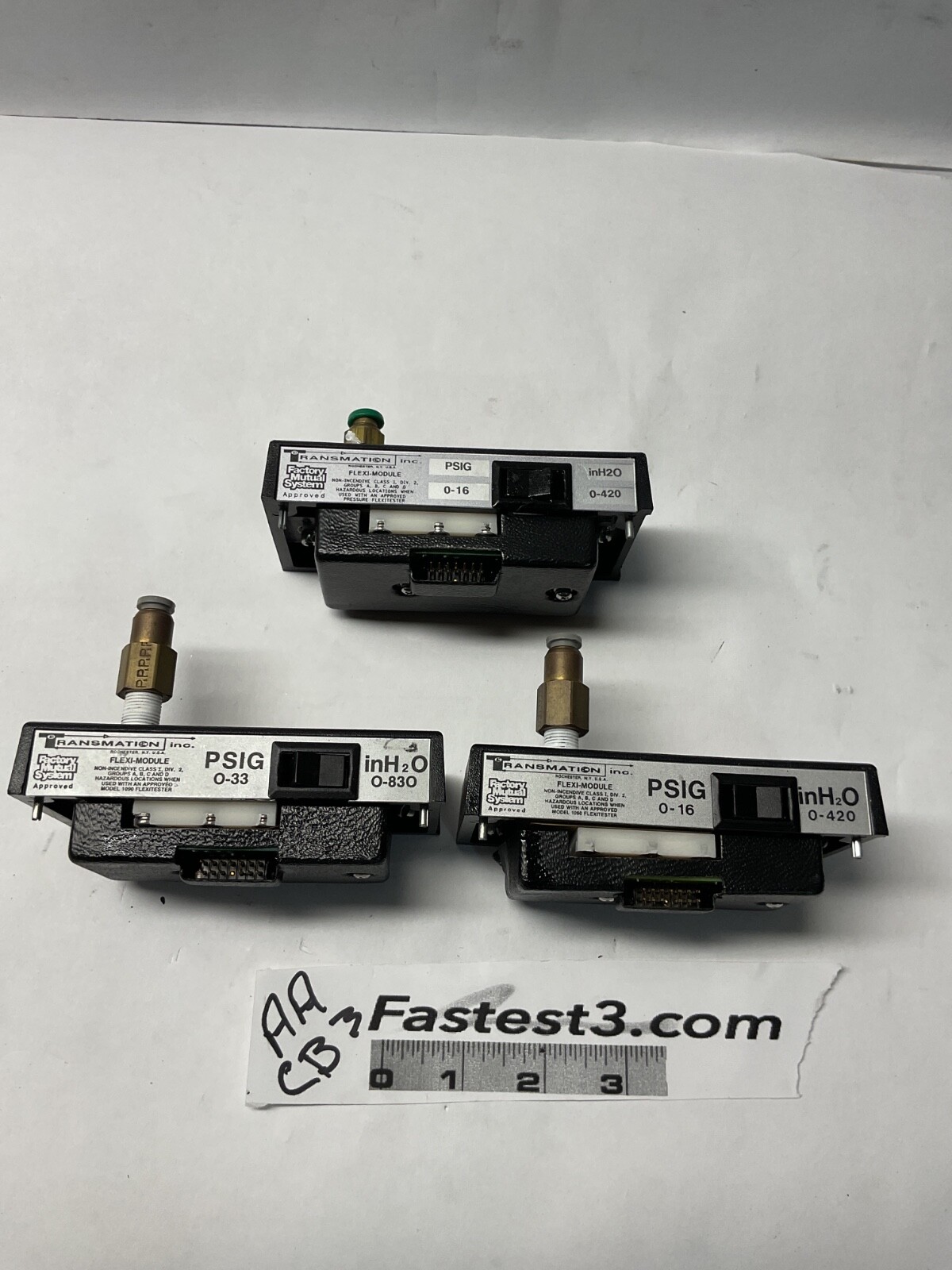 Transmation Flexi-Module Pressure Transducer 0-33 PSIG H2O  2/ PSIG 0-16  ALL 3
