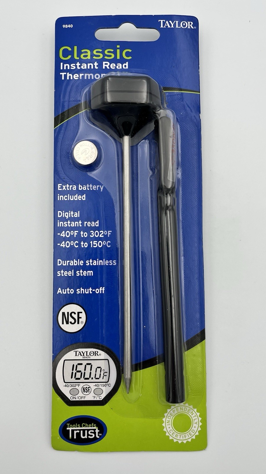 Taylor 9840N Classic Instant Read Digital Meat Thermometer -40/+302 Degrees F