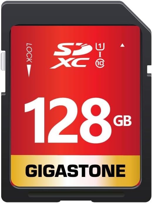 GIGASTONE 128GB SD Card UHS-I U1 Class 10 SDXC Memory Card Full HD Video