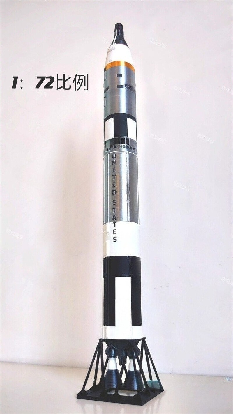 1:72 Scale Titan II Rocket Carry Rocket Spacecraft Model 46cm Painted Toys Gifts