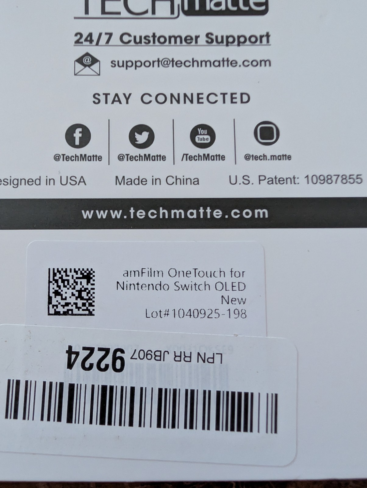 Amfulm One Touch For Nintendo Switch OLED