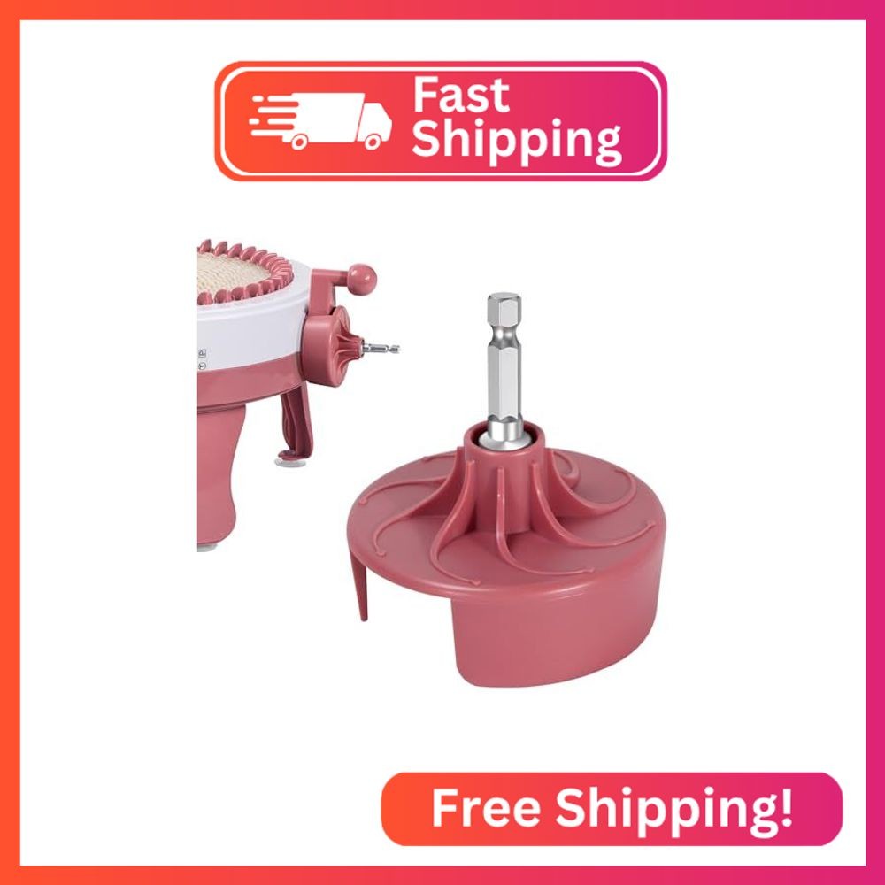 Knitting Machine Adapter, Quick Knit Machine Attachment with Hexagonal Steel Dri