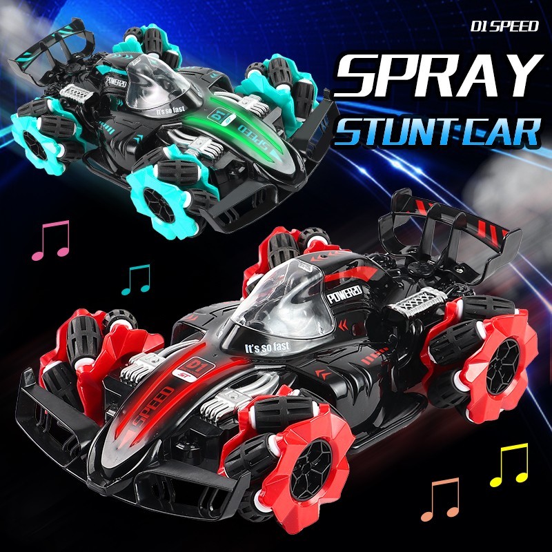 4WD Spray Stunt RC Car With Lights Music Remote Control Drift Racing Toy