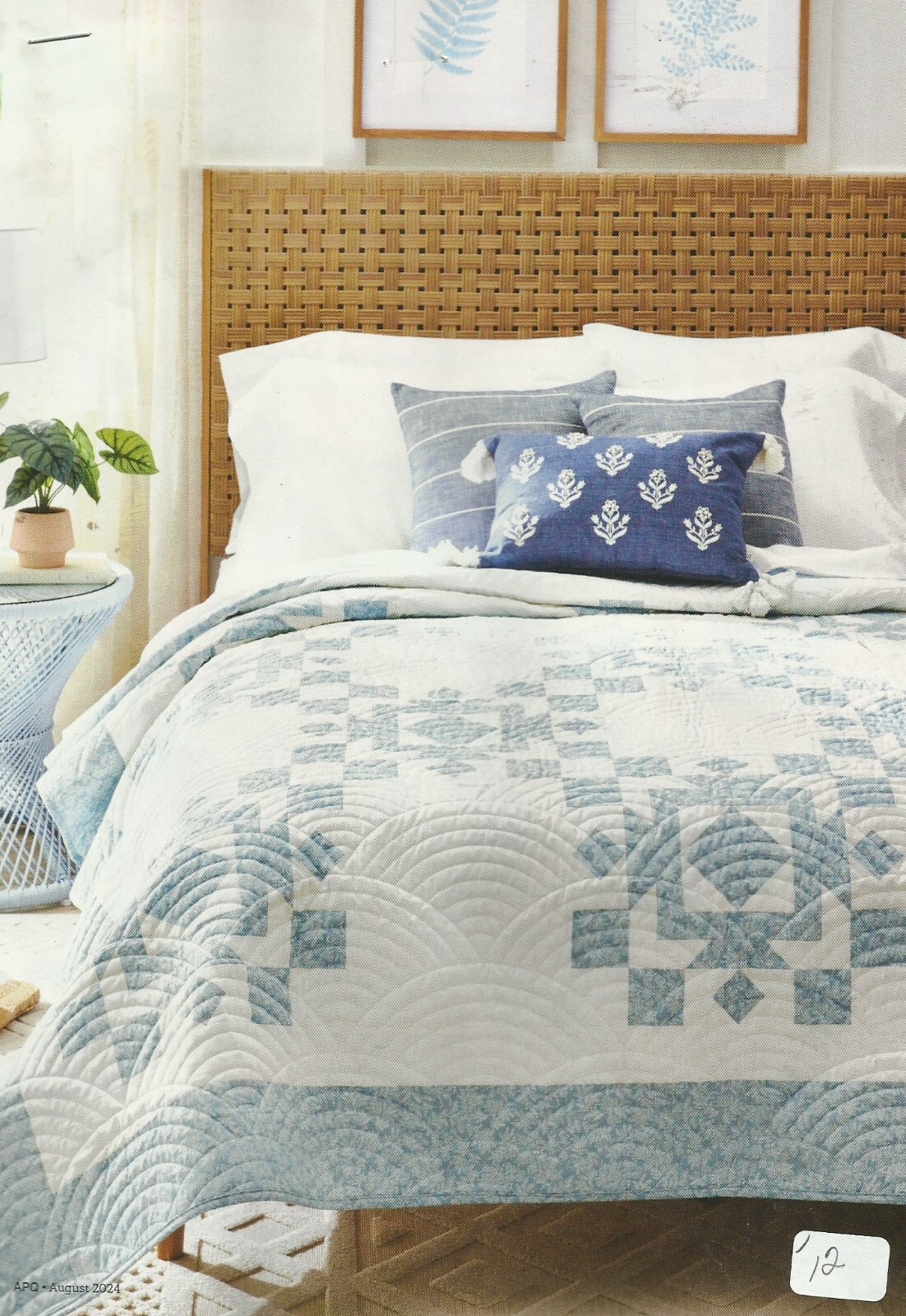 E0734 COASTAL COMFORTS & SHAMS QUILT PATTERN/INSTRUCTIONS