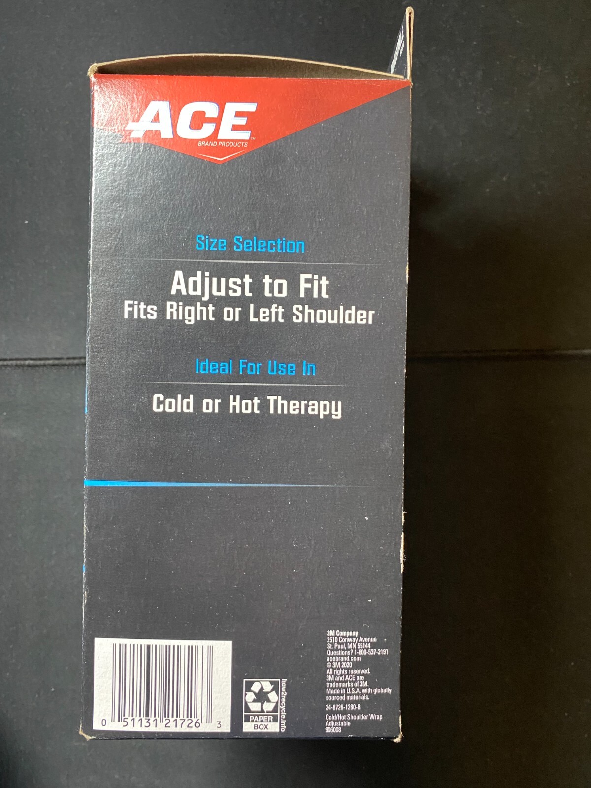 ACE Adjustable Shoulder Wrap Reusable Cold and Hot Therapy NEW IN BOX