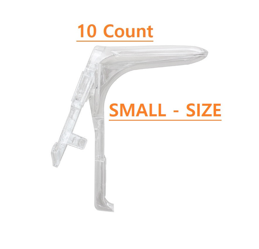 10 Pack Disposable Vaginal Speculum Size Small, Style Graves, Clear Plastic