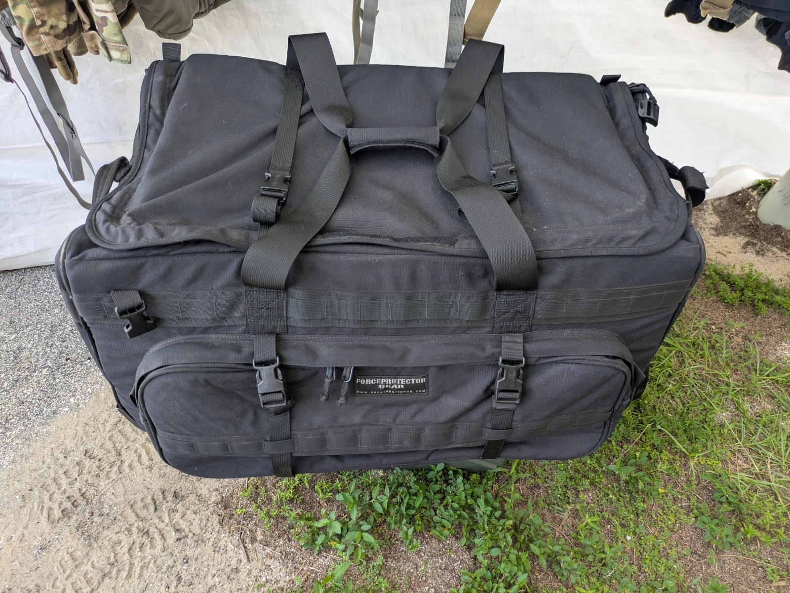 Force Protector Deployment Bag Military Black Rolling Padded Duffle Bag