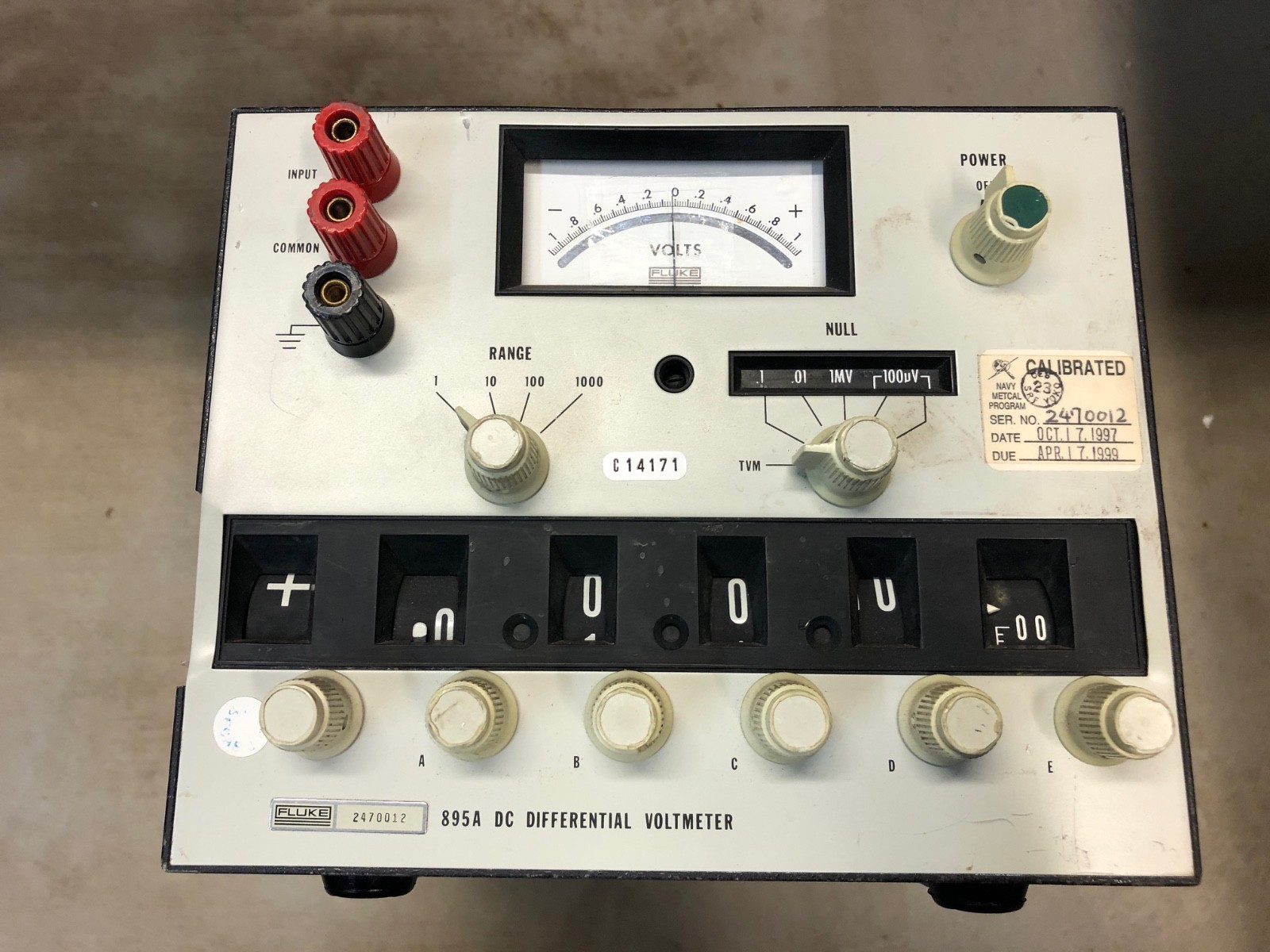 Fluke 895A DC Differential VoltMeter, For Parts or Repair #5