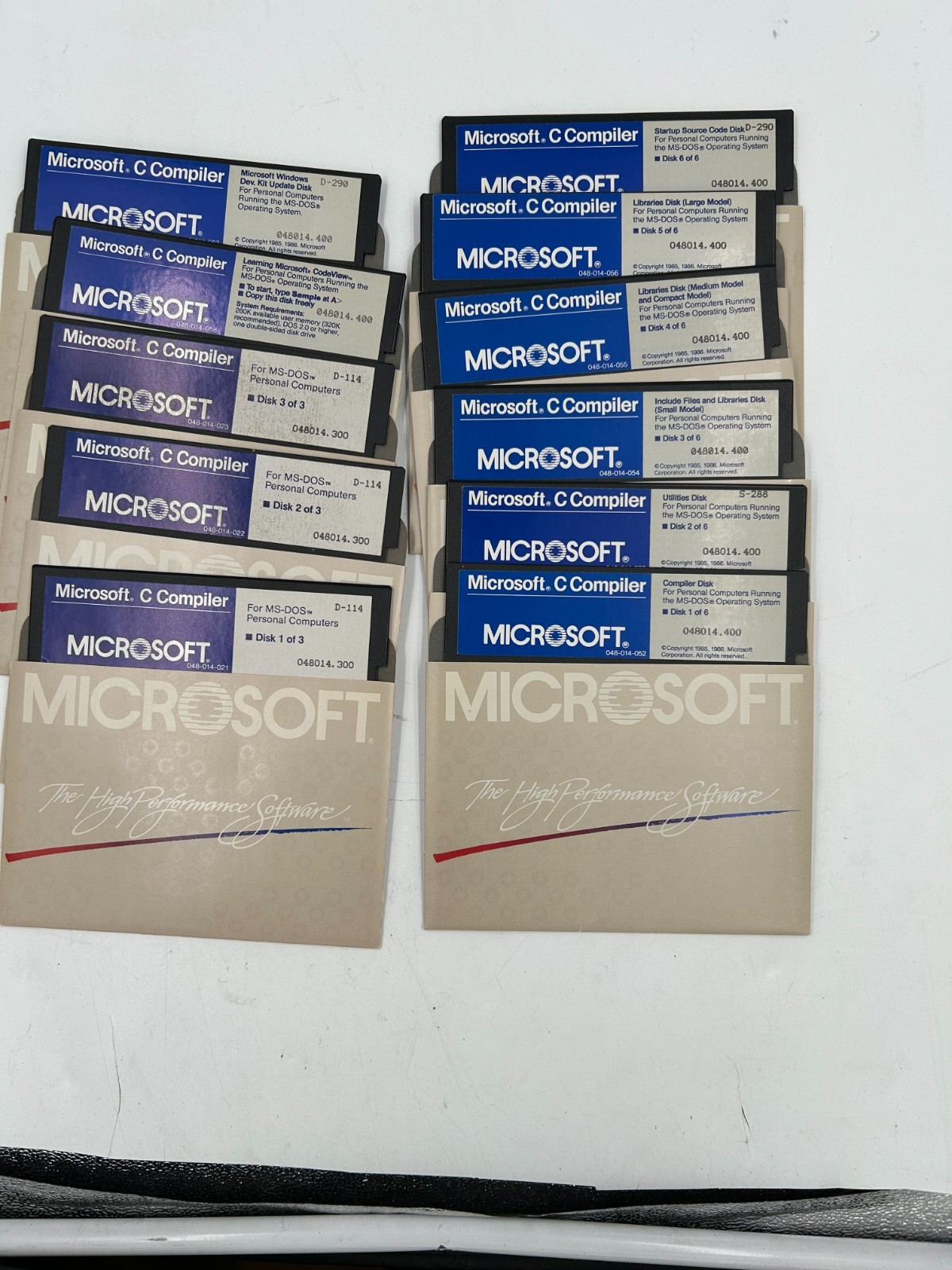 Microsoft C Compiler Software for MSDOS and OS/2 - 5.25" disks 048014-300