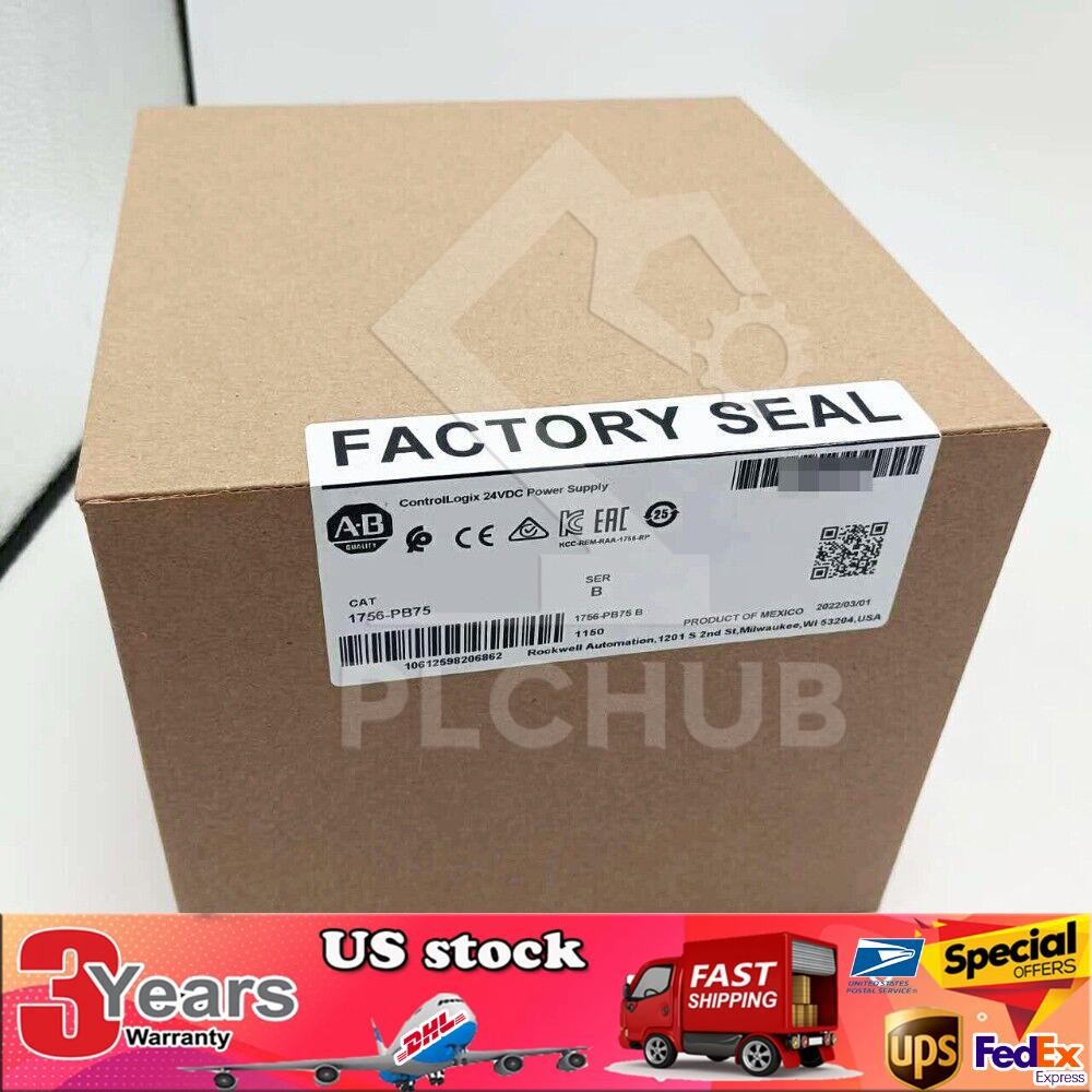 AB 1756-PB75 New Factory Sealed SER B ControlLogix 24V DC Power Supply USA