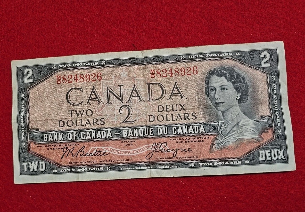 1954 $2 Bank Of Canada