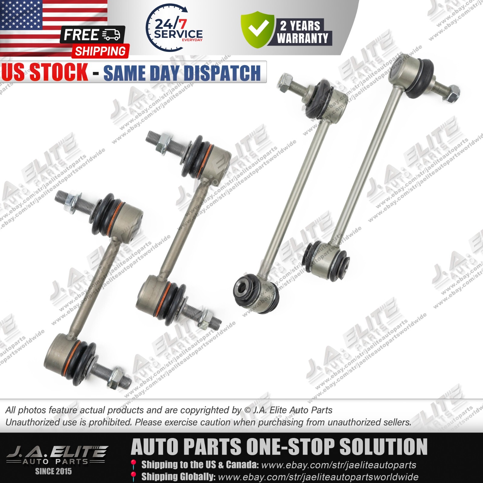 4pcs Left & Right Front & Rear Sway Bar Link fit Maserati Levante (2017+)
