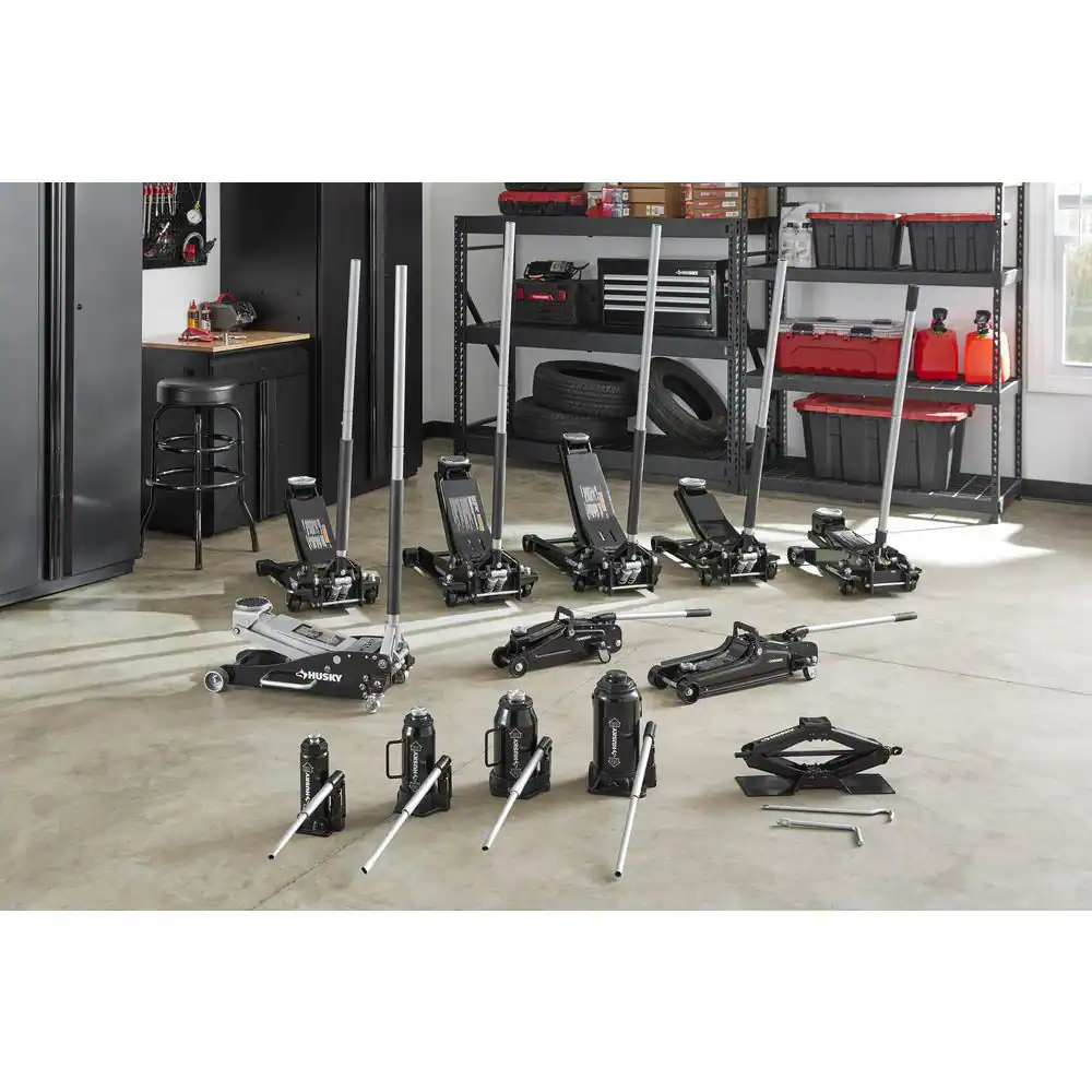 Low Profile Floor Jack w/ Speedy Lift 3-Ton Dual Pump Design Rust Resistant Tool