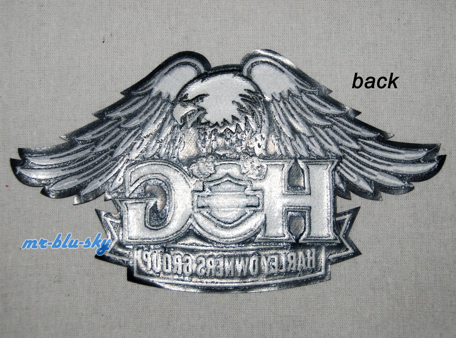 Large Eagle Silver Patch ~ Harley Davidson Owners Group H.O.G.