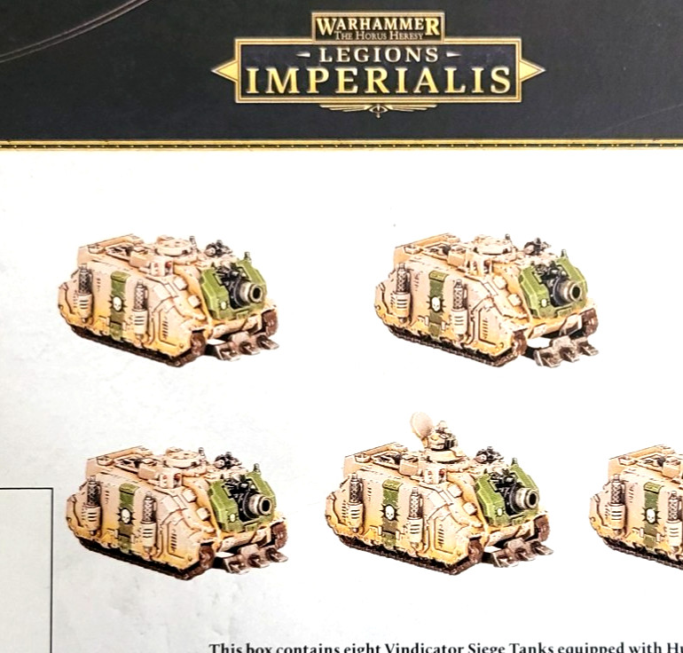 Legions Imperialis Vindicator Siege Tank Squadron  (1 sprue, 4 tanks ) Warhammer