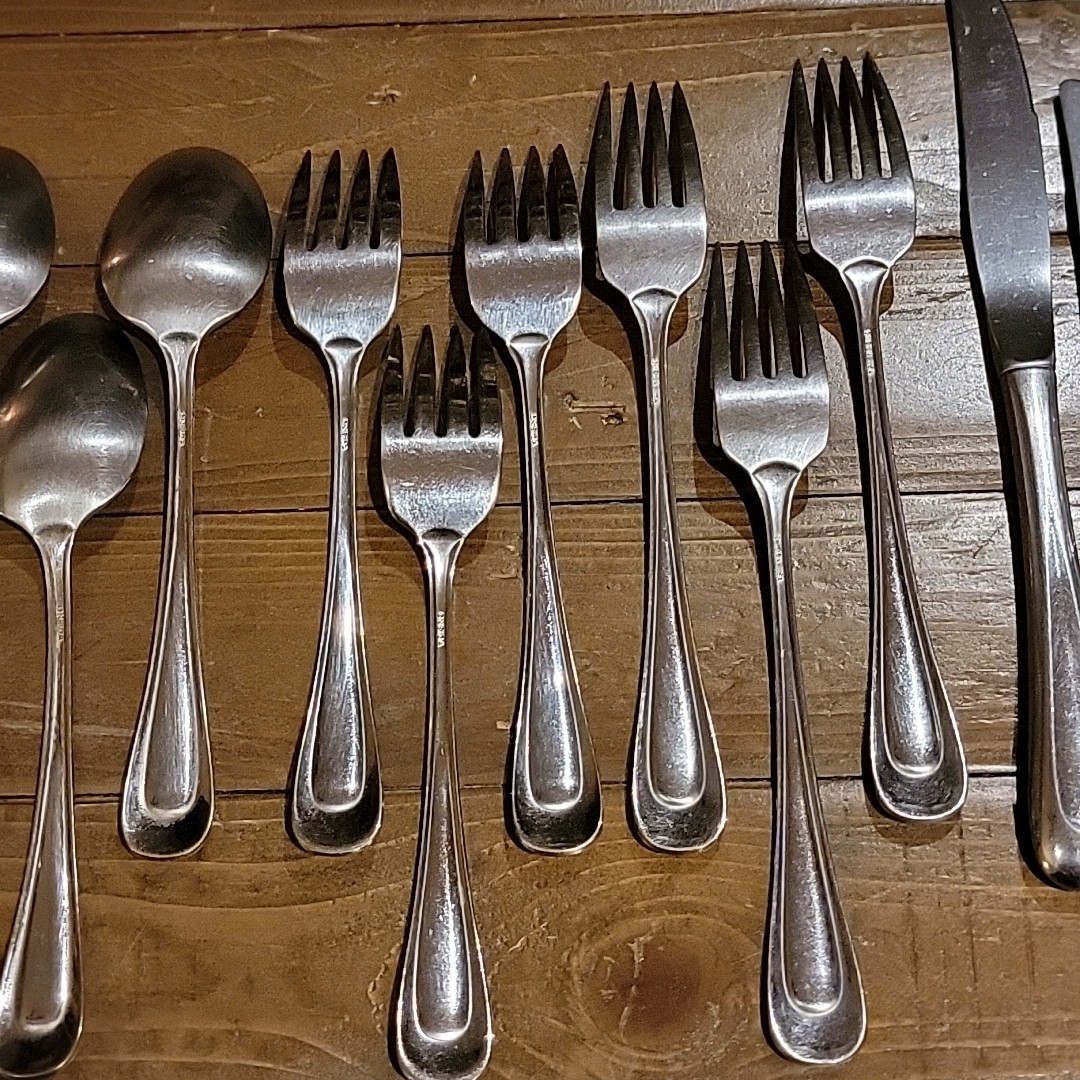 15 Piece Oneida Sand Dune Glossy Stainless Flatware 3 Table Settings