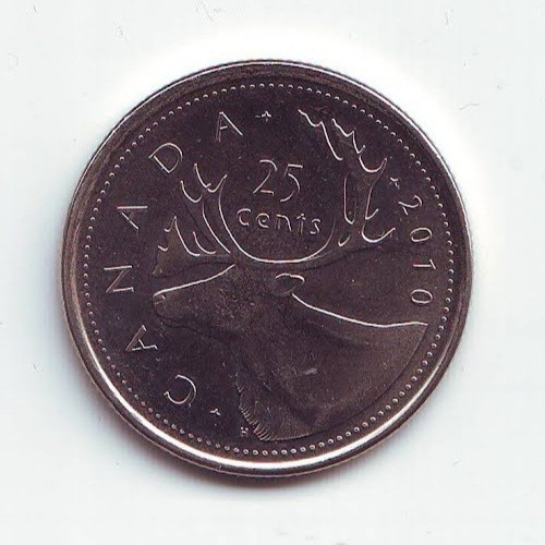 CANADA - 25 Cents - Elizabeth II 2010 - Nickel plated steel • 4.4 g • ⌀ 23.88 mm