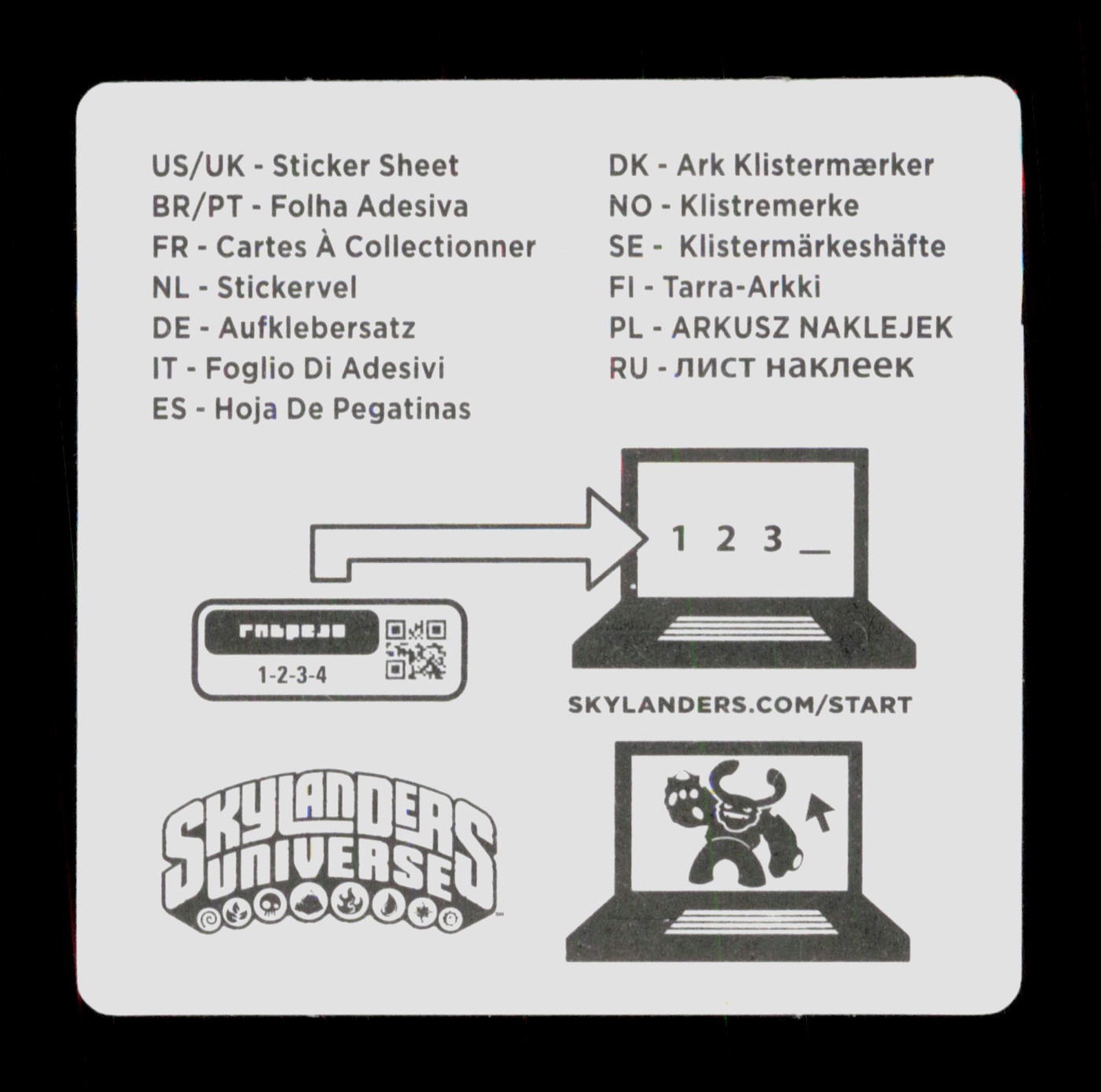 Chop Chop Skylanders Giants 2012 Activision Sticker