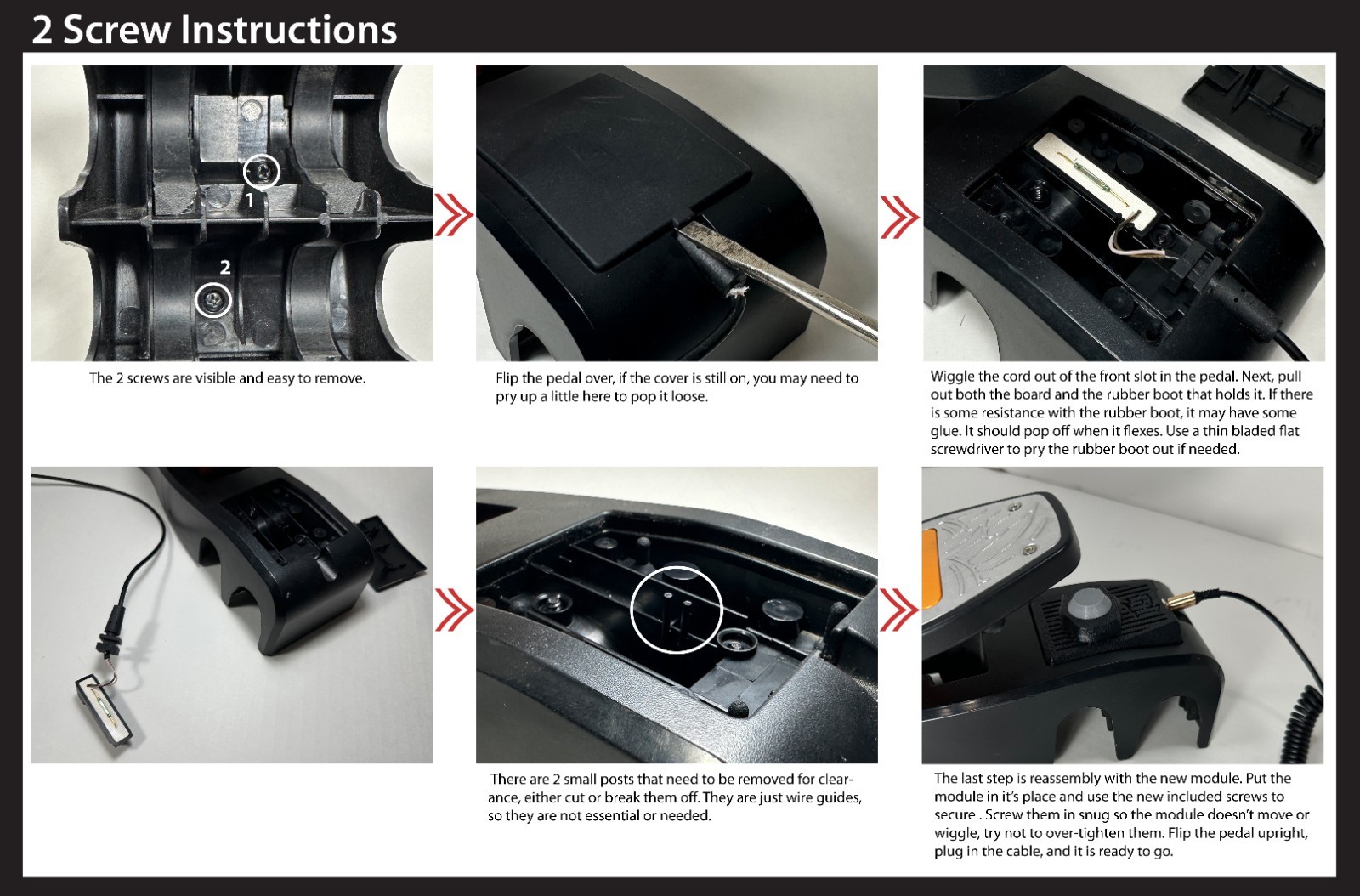 Convert a Rock Band Drum Pedal to a Guitar Hero Drum Pedal - 3D Printed module