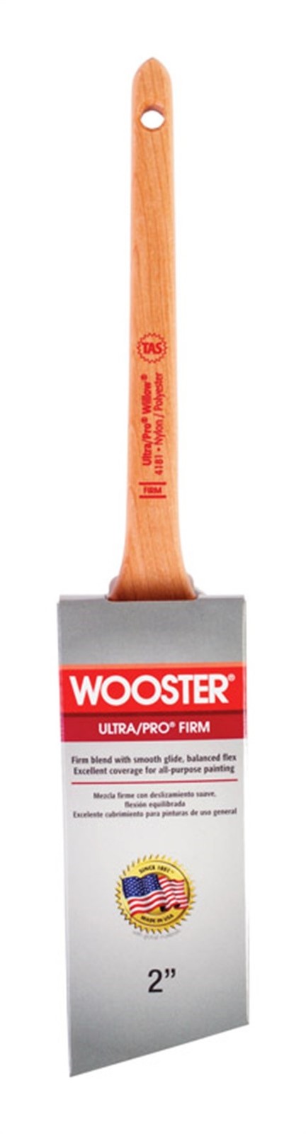 Wooster 4181-2 Ultra Pro Maple Wood Nylon/Polyester Angle Paint Brush 2 W in.