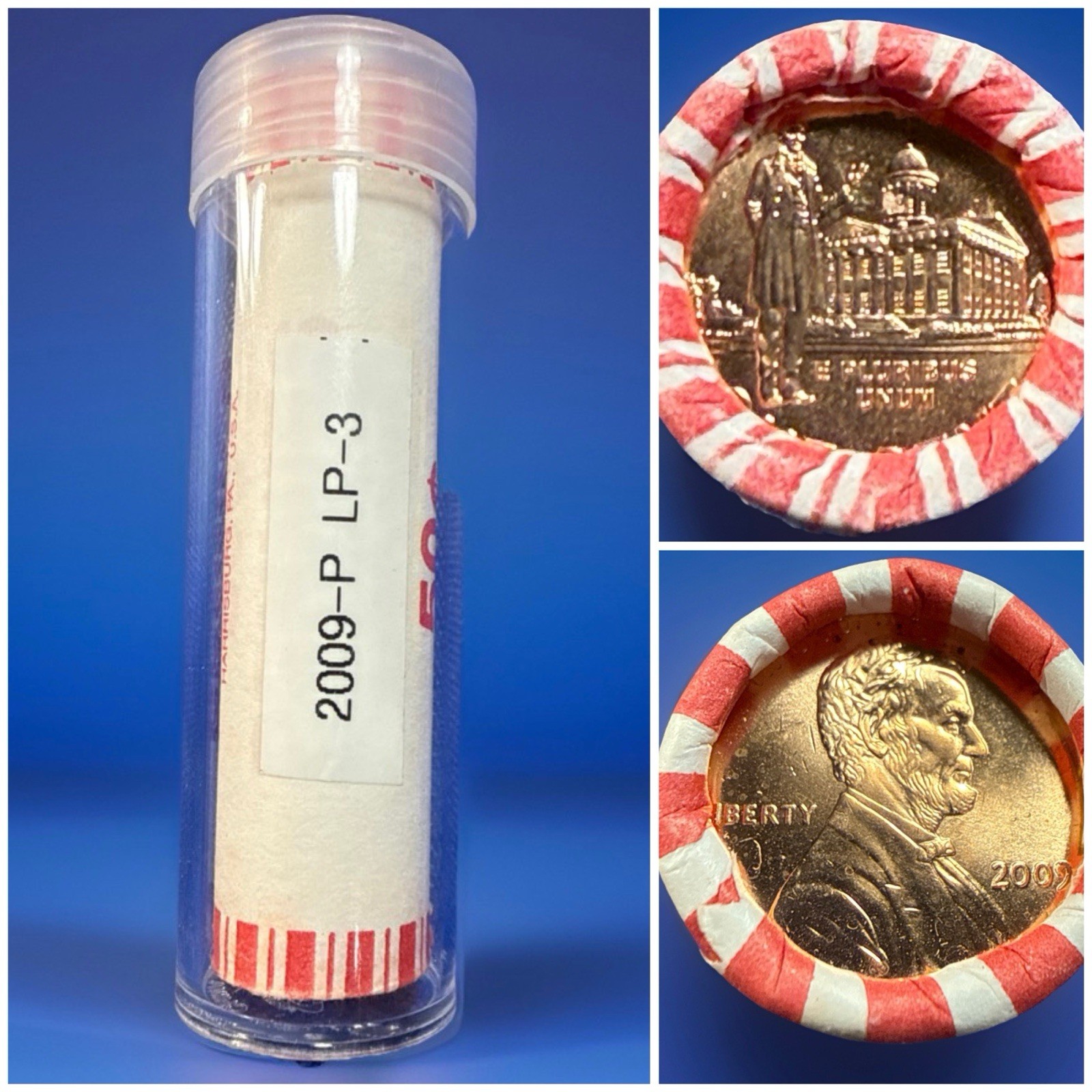 2009-P Lincoln Cent Roll Bicentennial. Profesional, LP-3 BU, OBW Rolls