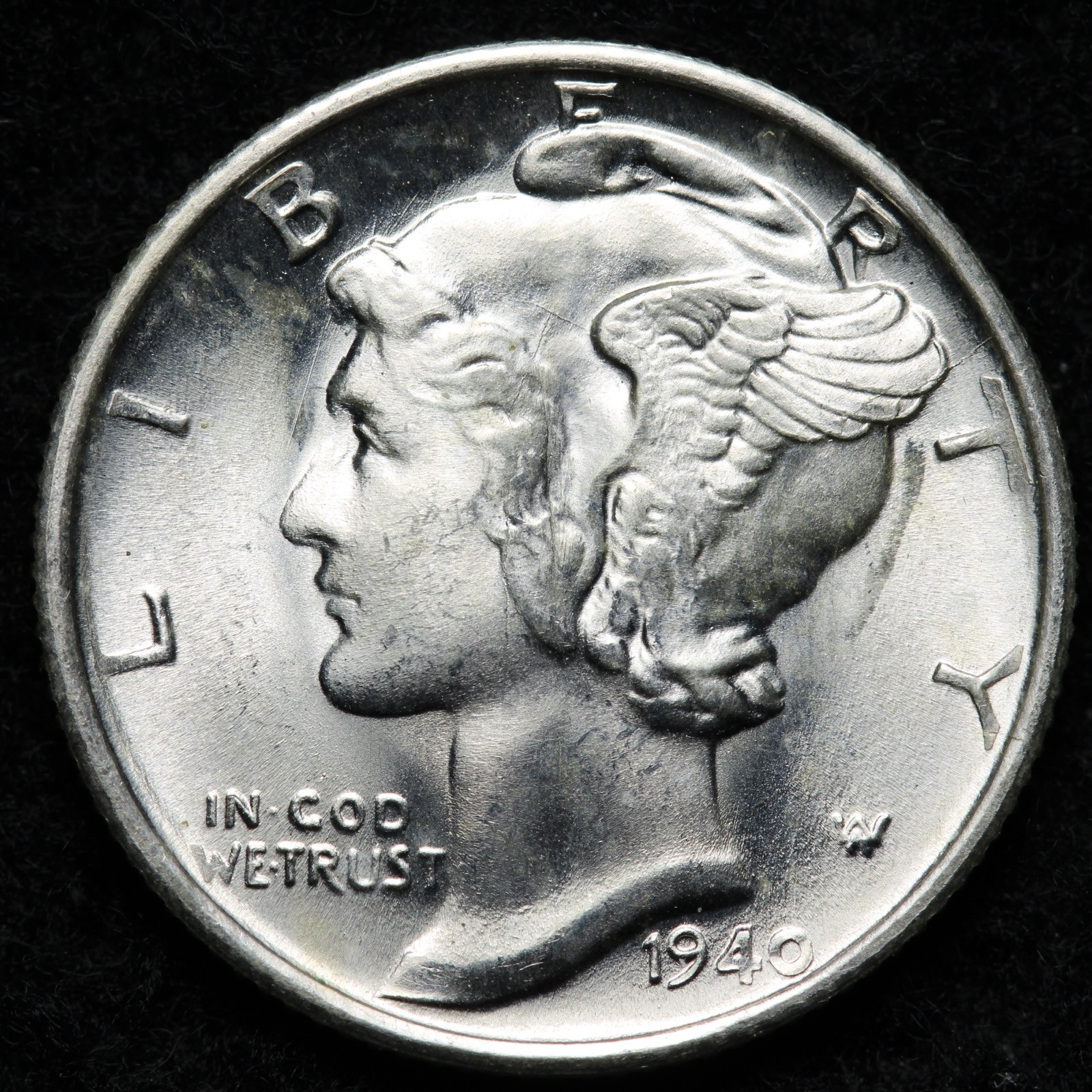 1940-S Mercury Siver Dime BU *UNCIRCULATED* MS E376 AXCA