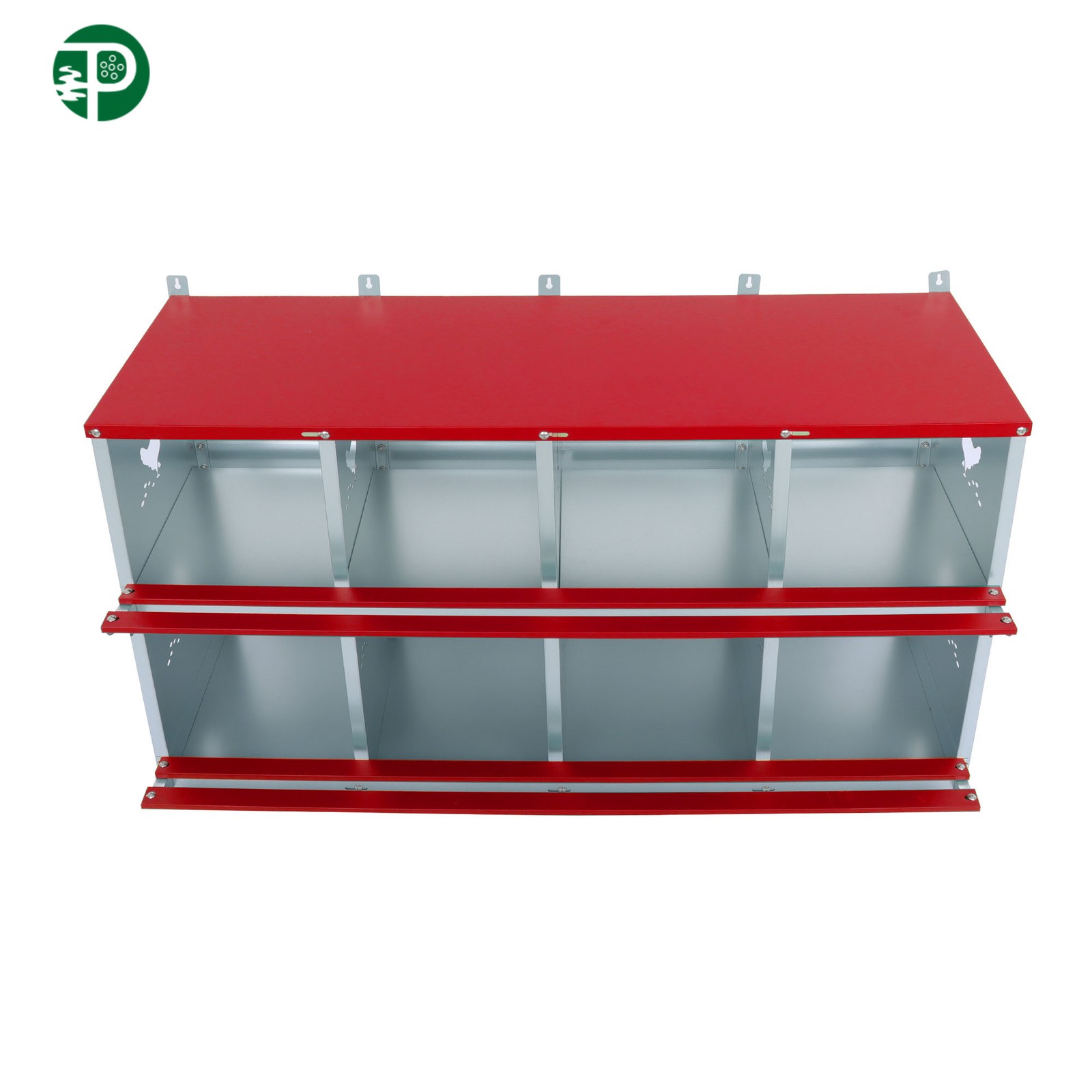 Metal Poultry Nest Box Wall Mount Easy Eggs Collection Large Vent 8-Compartment