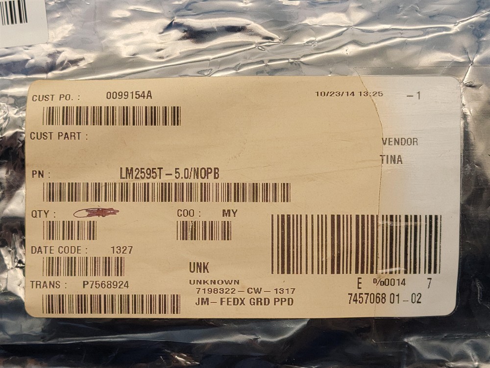 New (16pcs) LM2595T-5.0/NOPB NATIONAL SEMI IC Linear