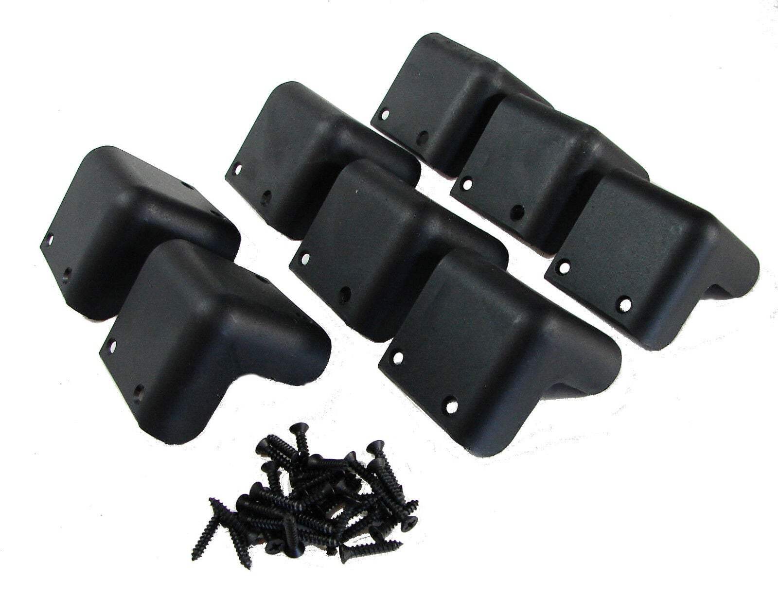 (8 PACK) PENN ELCOM C1178 Smooth Plastic Cabinet Corners w/ Mounting Screws