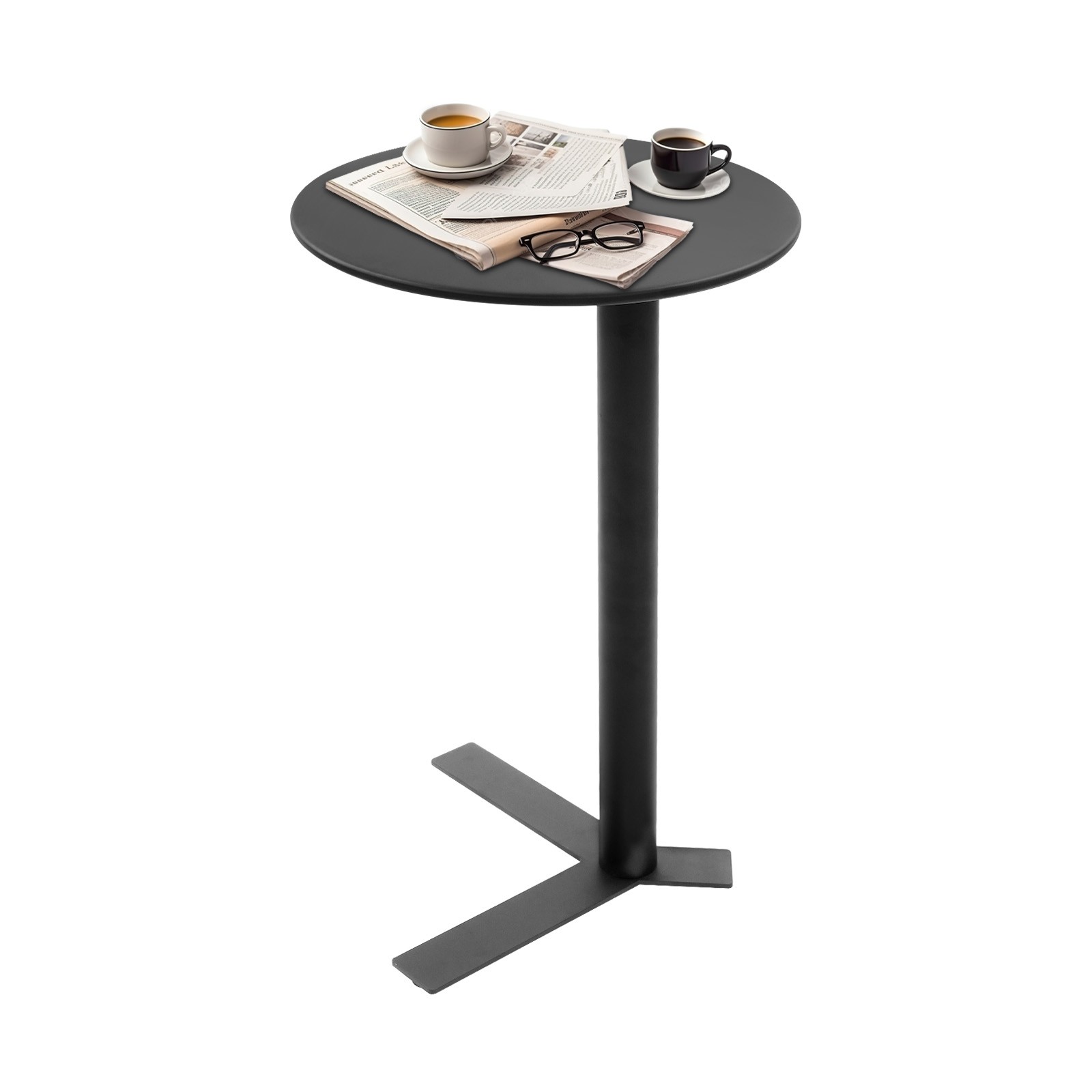 Modern Side Table, Iron Side Table, Y-shaped Iron Side Table