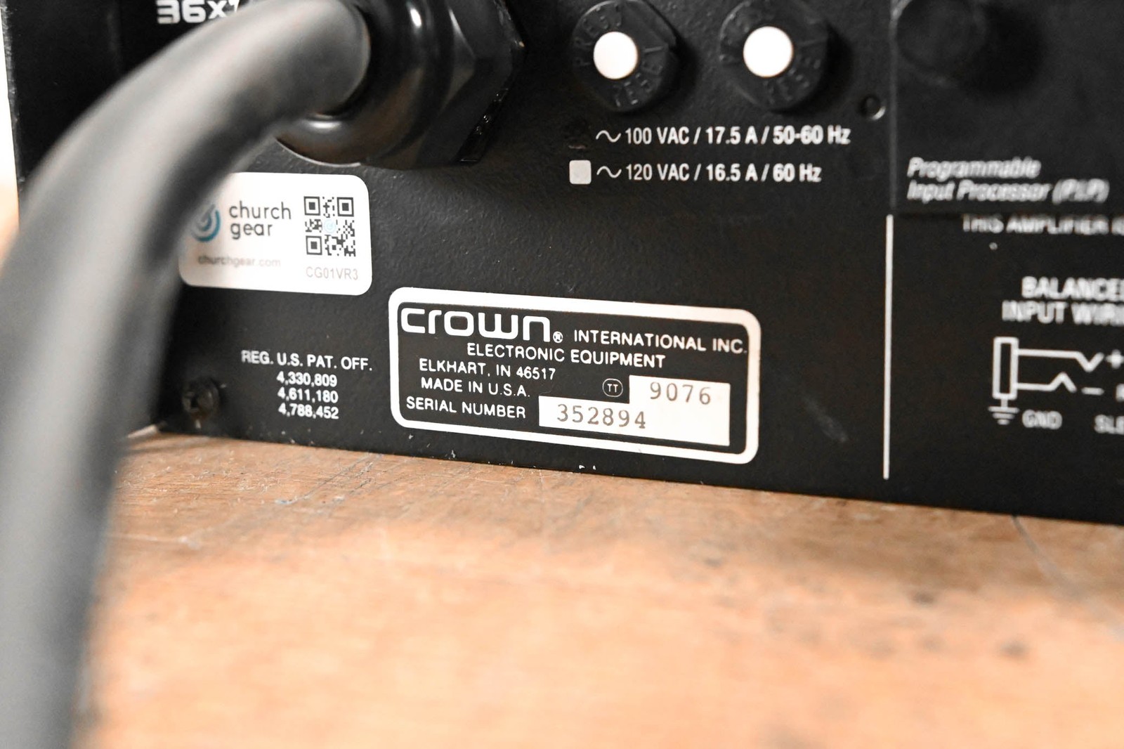 Crown Macro-Tech 36x12 2-Channel Power Amplifier CG01VR3