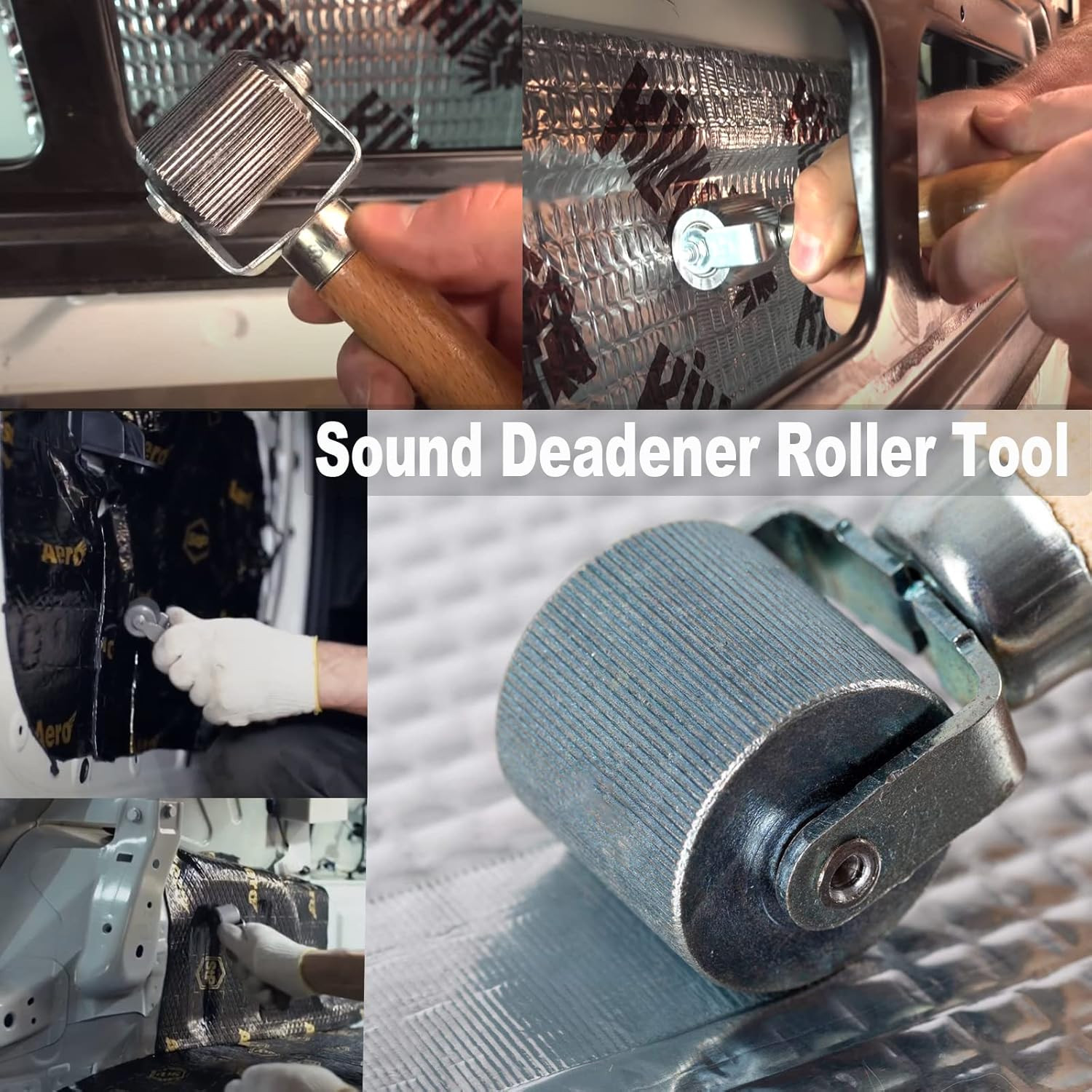 Sound Deadener Roller Tool Car Sound Deadening Roller Roller Set, Seam Roller