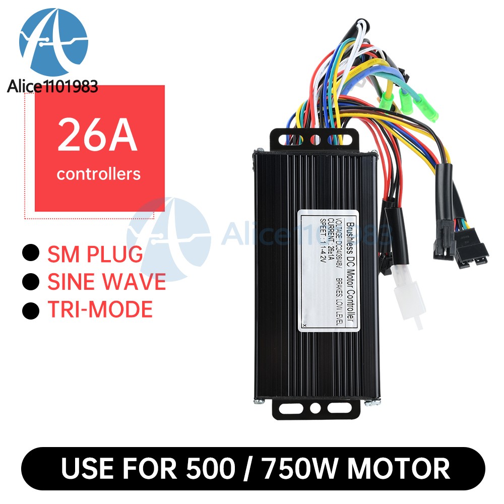 Brushless Controller 36V48V60V64V72V 350W 500W-1500W 5000W for Electric Bicycle